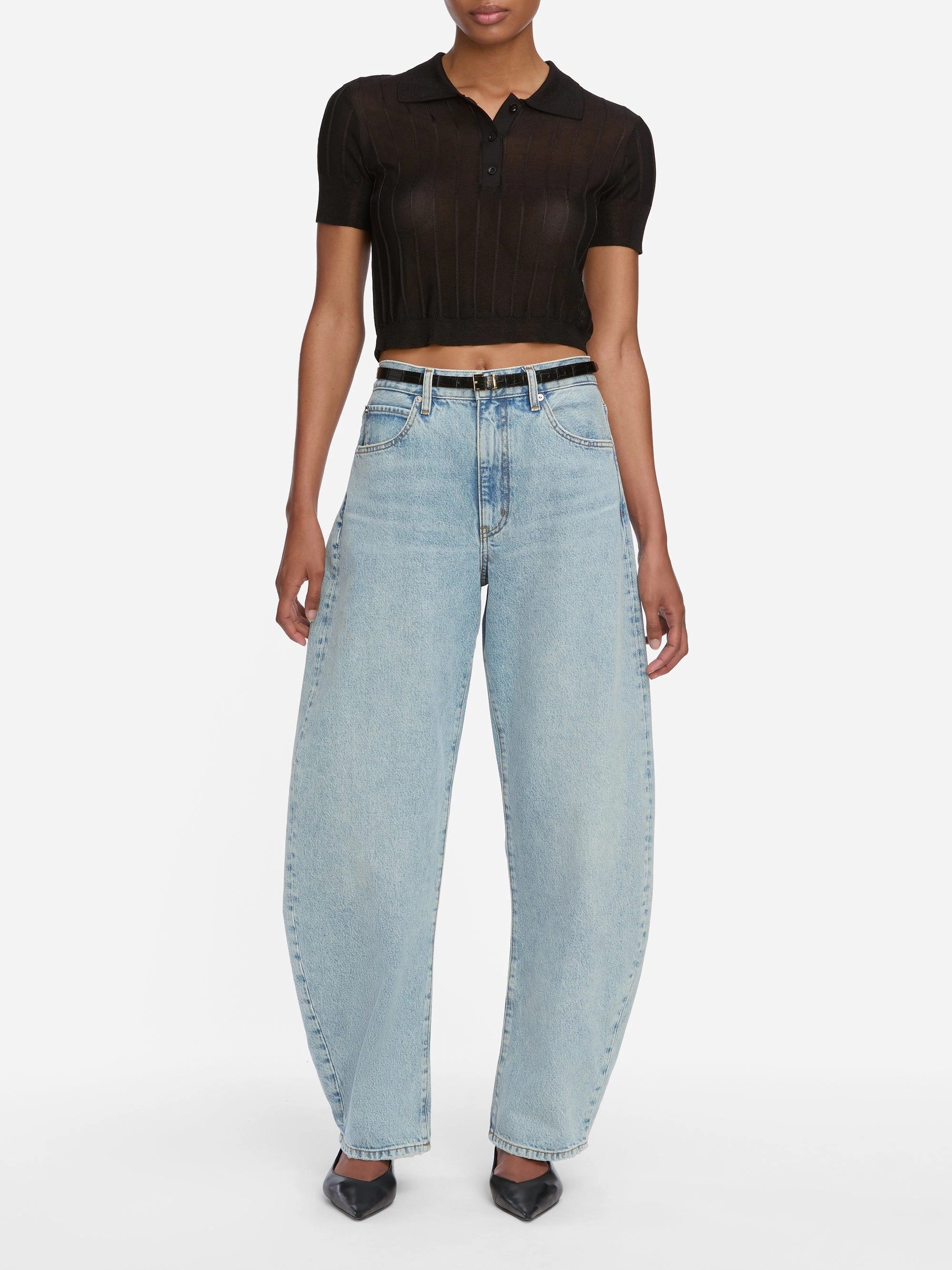 Breathable Fit Wear Performance Comfort The Ribbed Polo -- Black