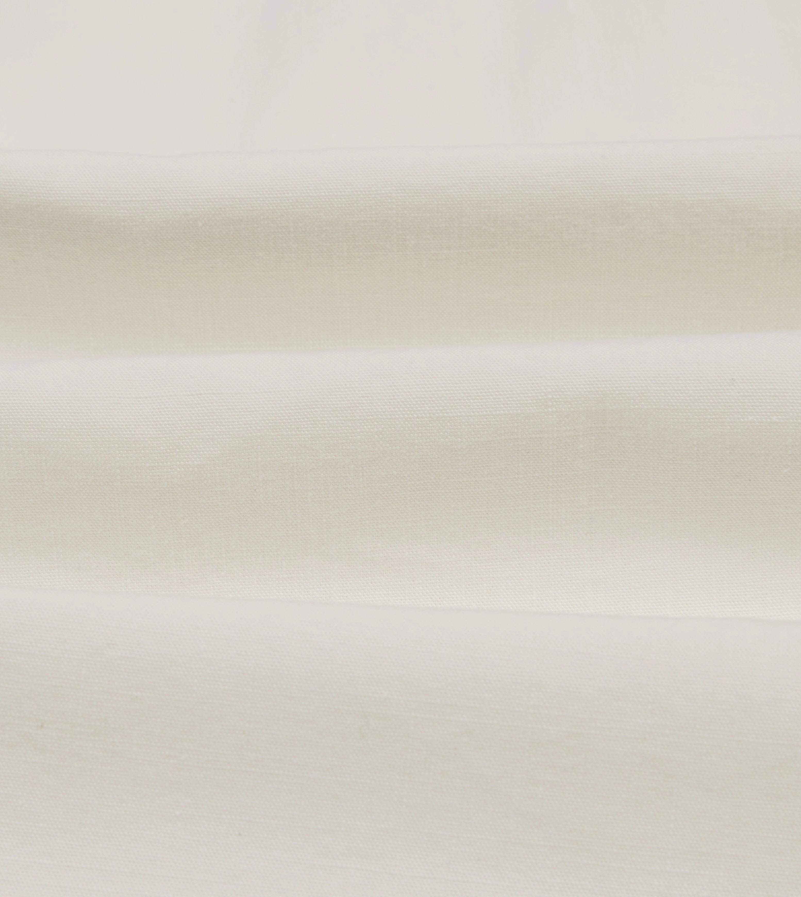 Adjustable Hem Abrasion resistant White Cotton Two-Pocket Work Shirt