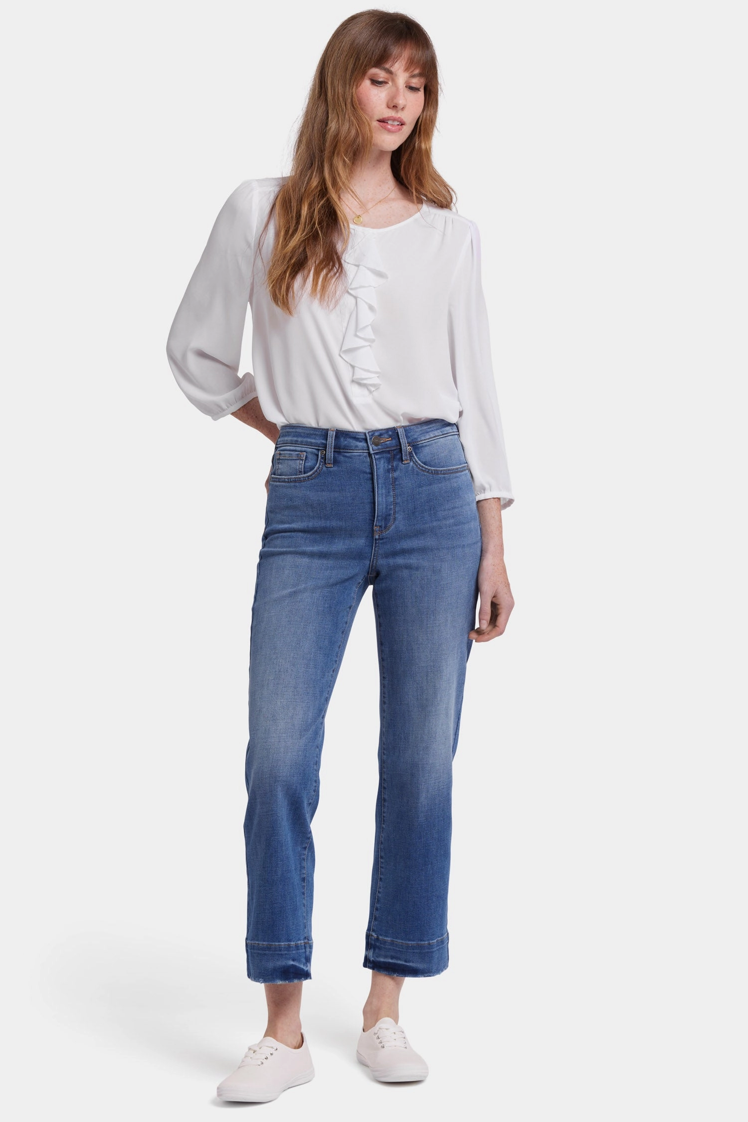 Bailey Relaxed Straight Ankle Jeans - Bilbao Crest Spring Mood Party Look Classic