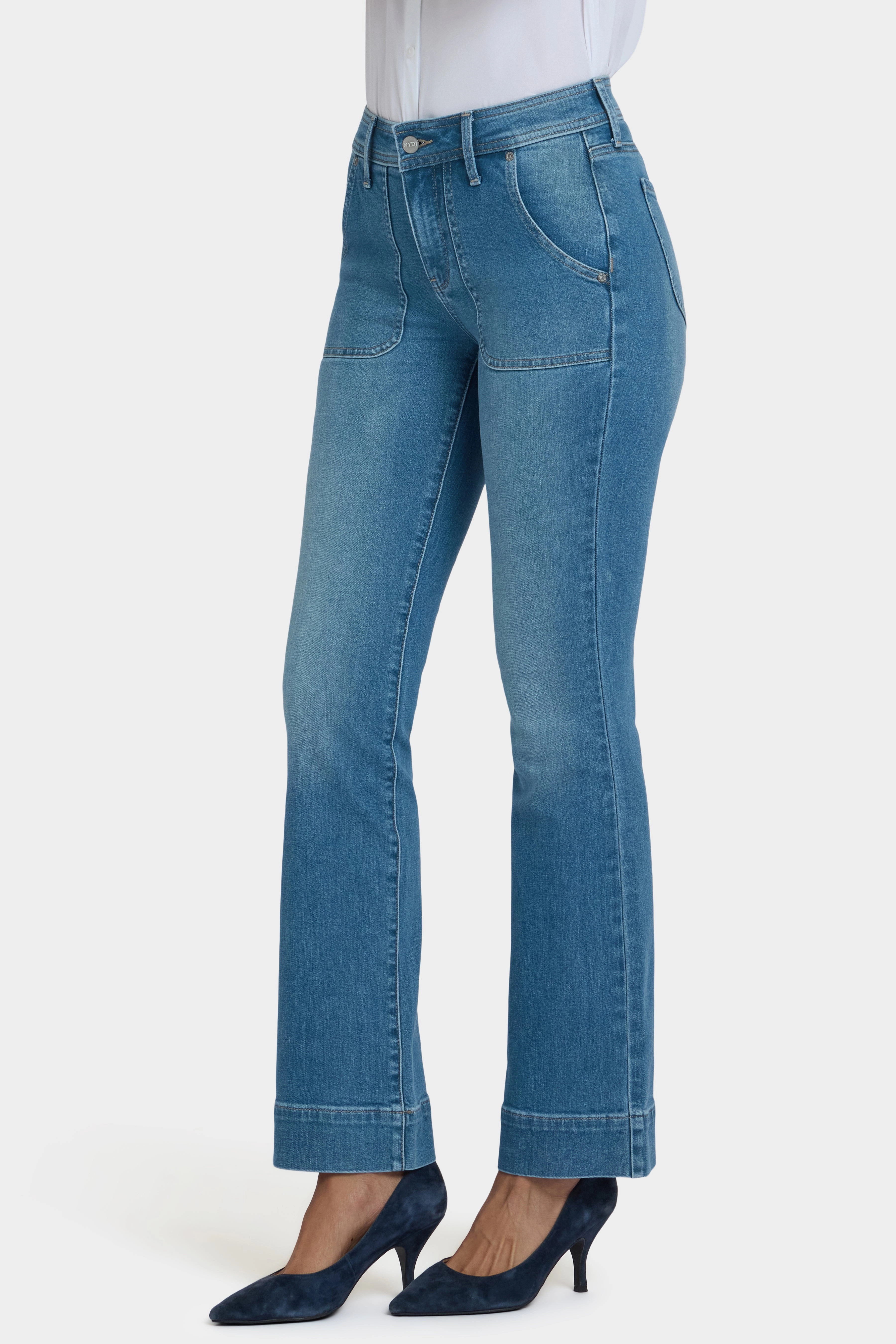 Workwear Ready Barbara Bootcut Jeans - Avenue Blue