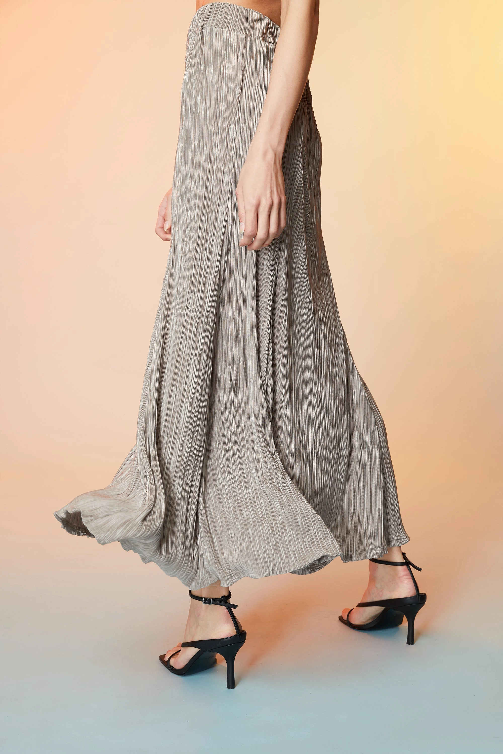 Breathable Lining PLEATED MIDI SKIRT