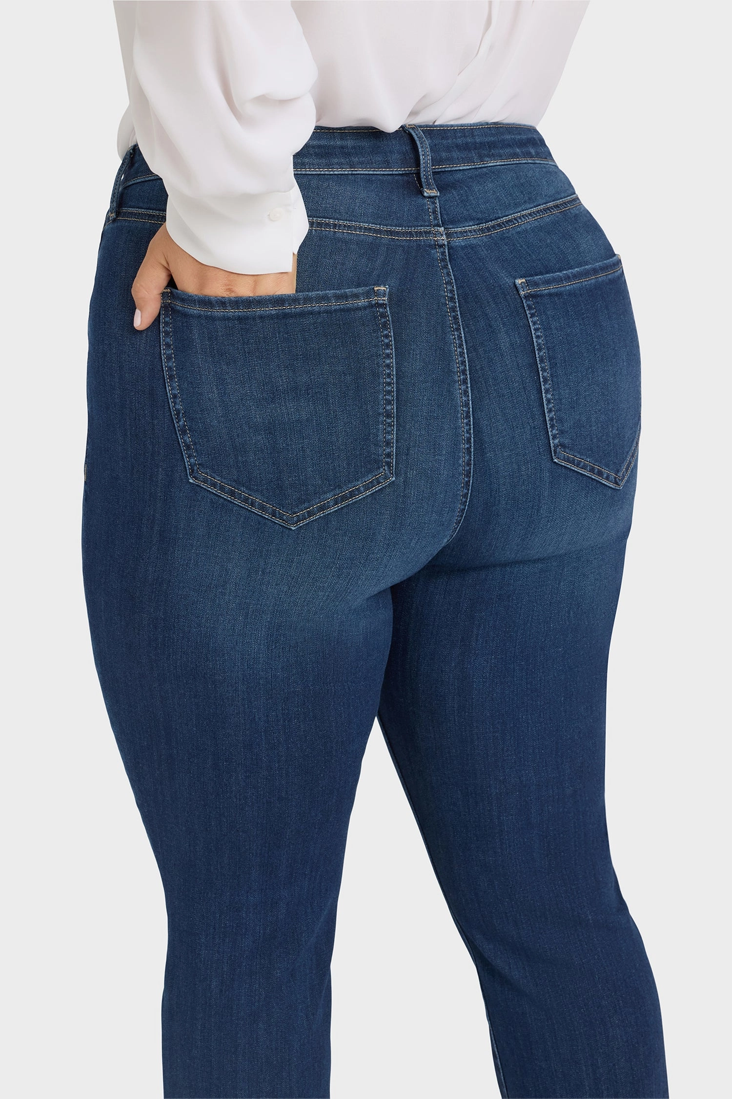 Billie Mini Bootcut Jeans In Plus Size - Vintage Lapis Family Style Slim Fashion Lover Minimalist