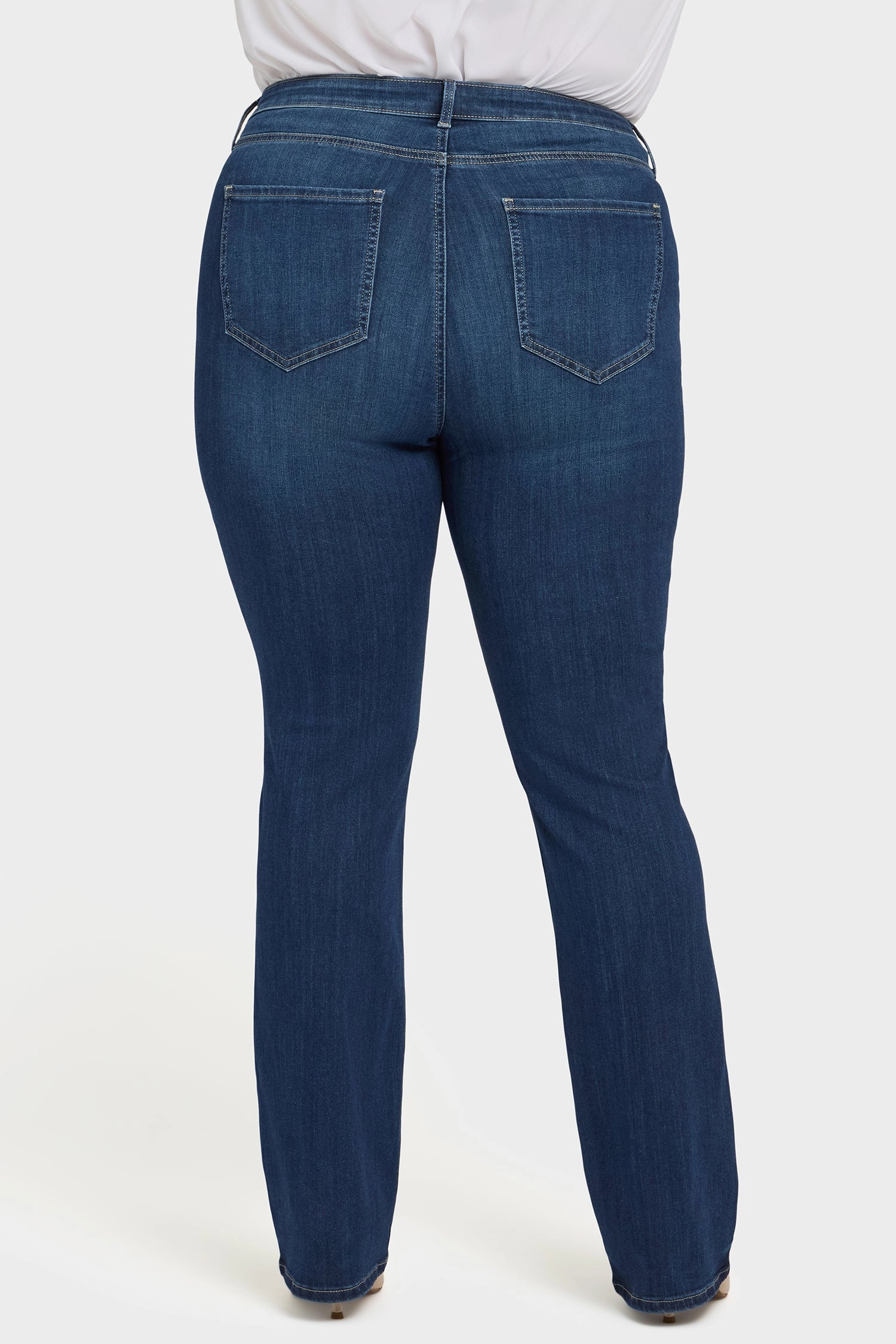 Billie Mini Bootcut Jeans In Plus Size - Vintage Lapis Textured Bold