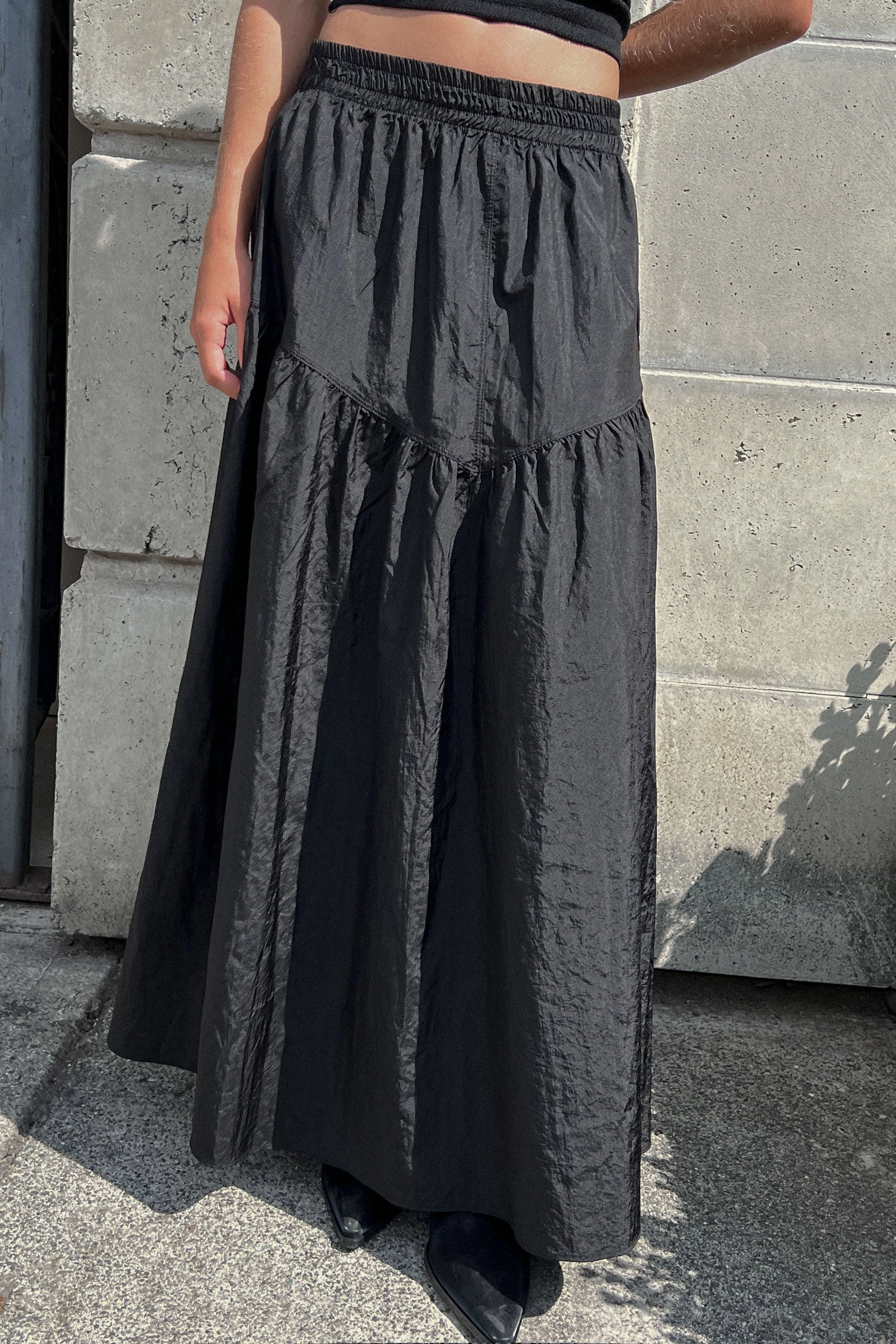 SINGLE TIER MAXI SKIRT No Ride Up Stretchable Waist