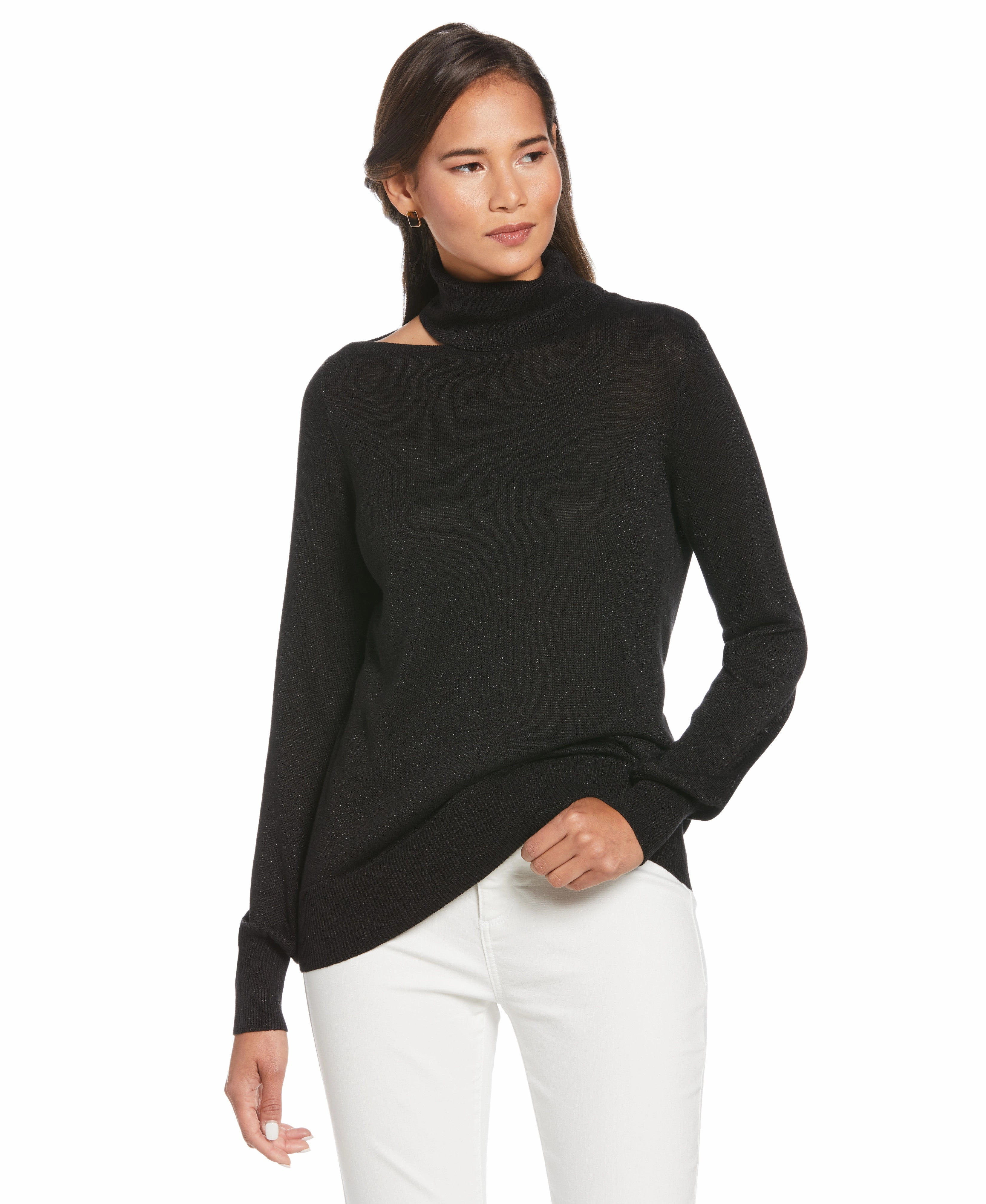 Quick Fit Wear Active Fit Rib Trim Cut Out Sweater