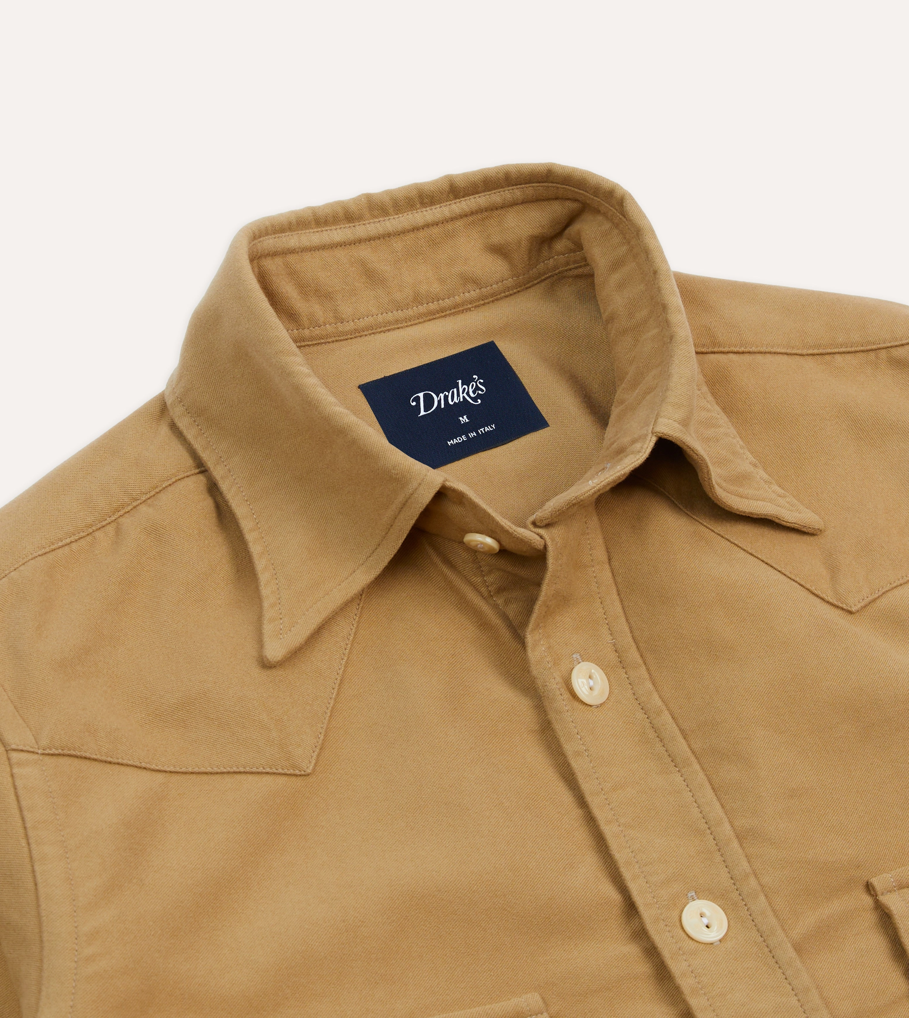 High-Quality Fabric Sand Moleskin Two-Pocket Western Shirt