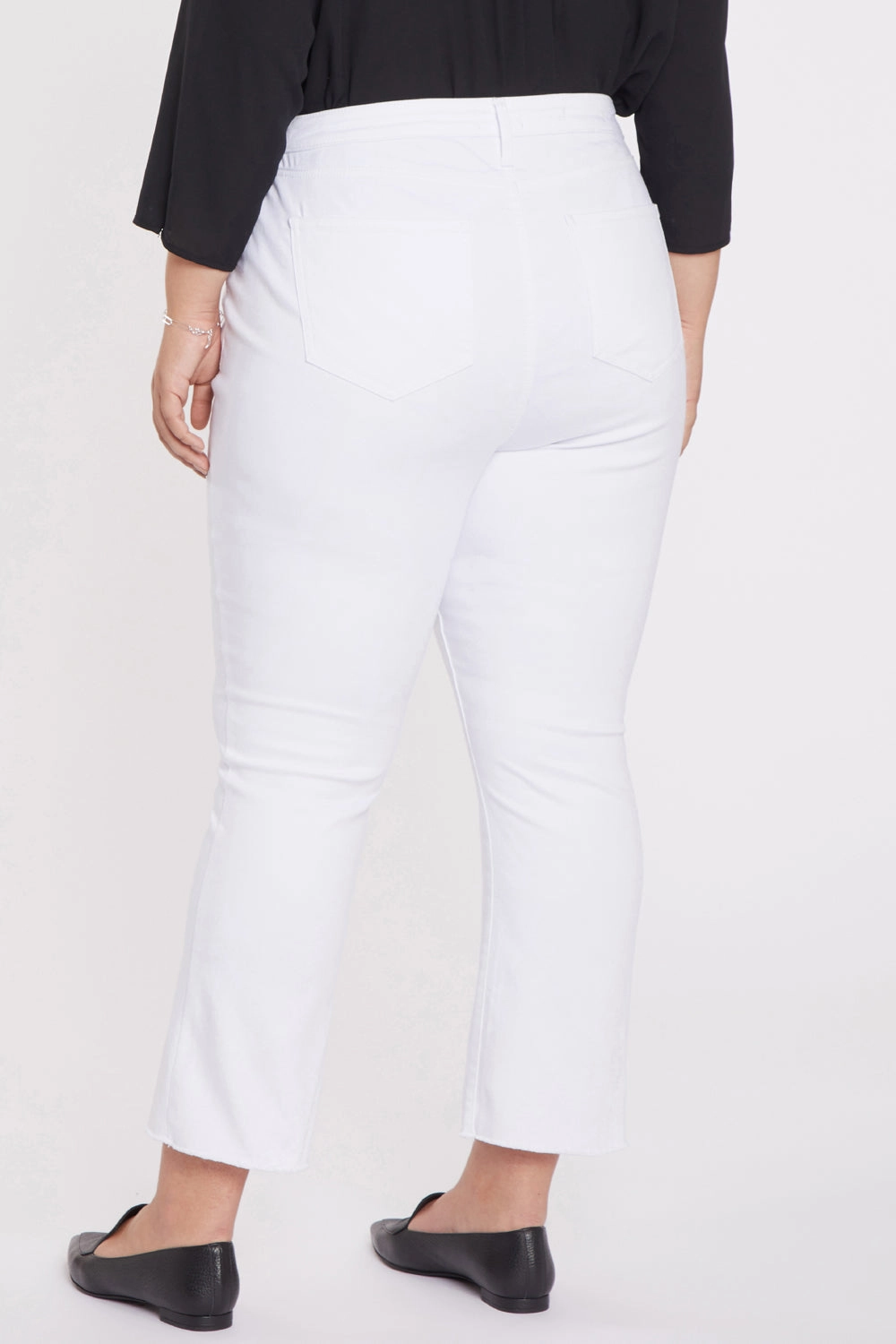 Perfect Length Slim Bootcut Ankle Jeans In Plus Size - Optic White