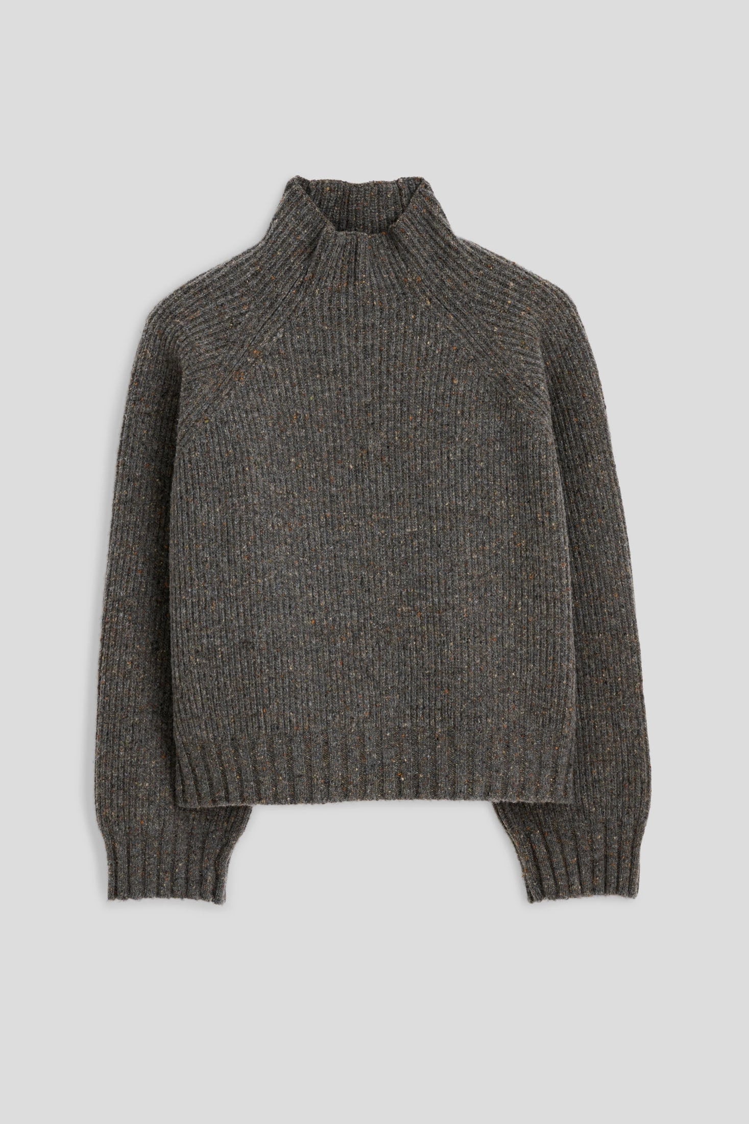 Funnel Neck Brown Donegal Urban Style Ultimate Warmth