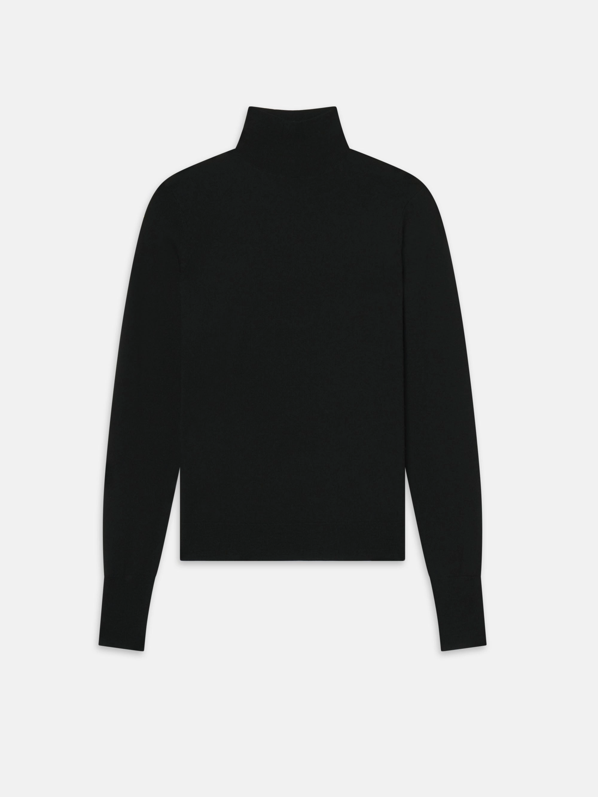 Slim Turtleneck -- Black Soft Knit Wear