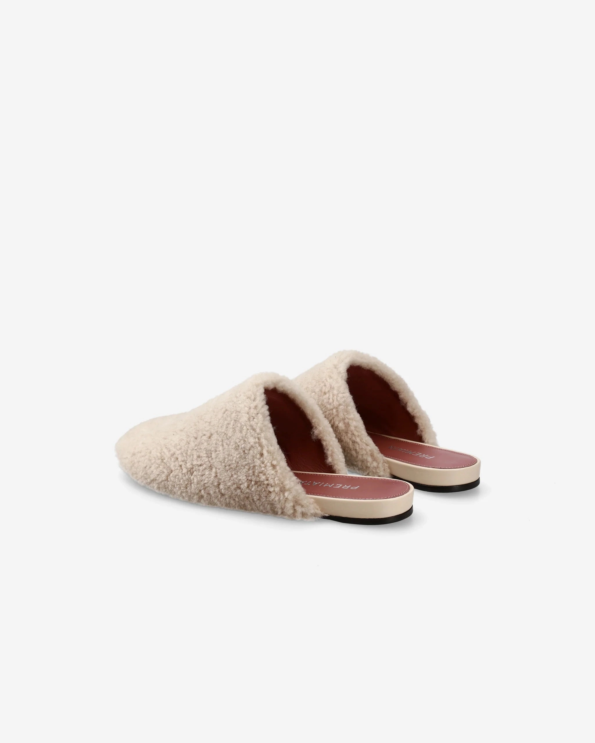Breathable Lining Gentle Walk Slippers in Sheepskin and Taupe Leather
