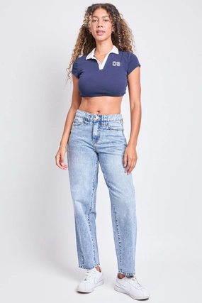 Teen Outfit Outdoor Adventure Sunny Vibes Women's Rigid Detailed Barrel Jeans