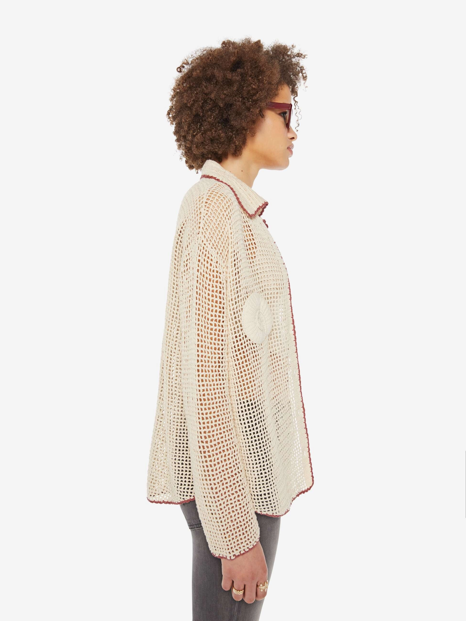 Alix Of Bohemia Emery Crochet Shirt - Nautilus Performance Fabric Compact Fold Design