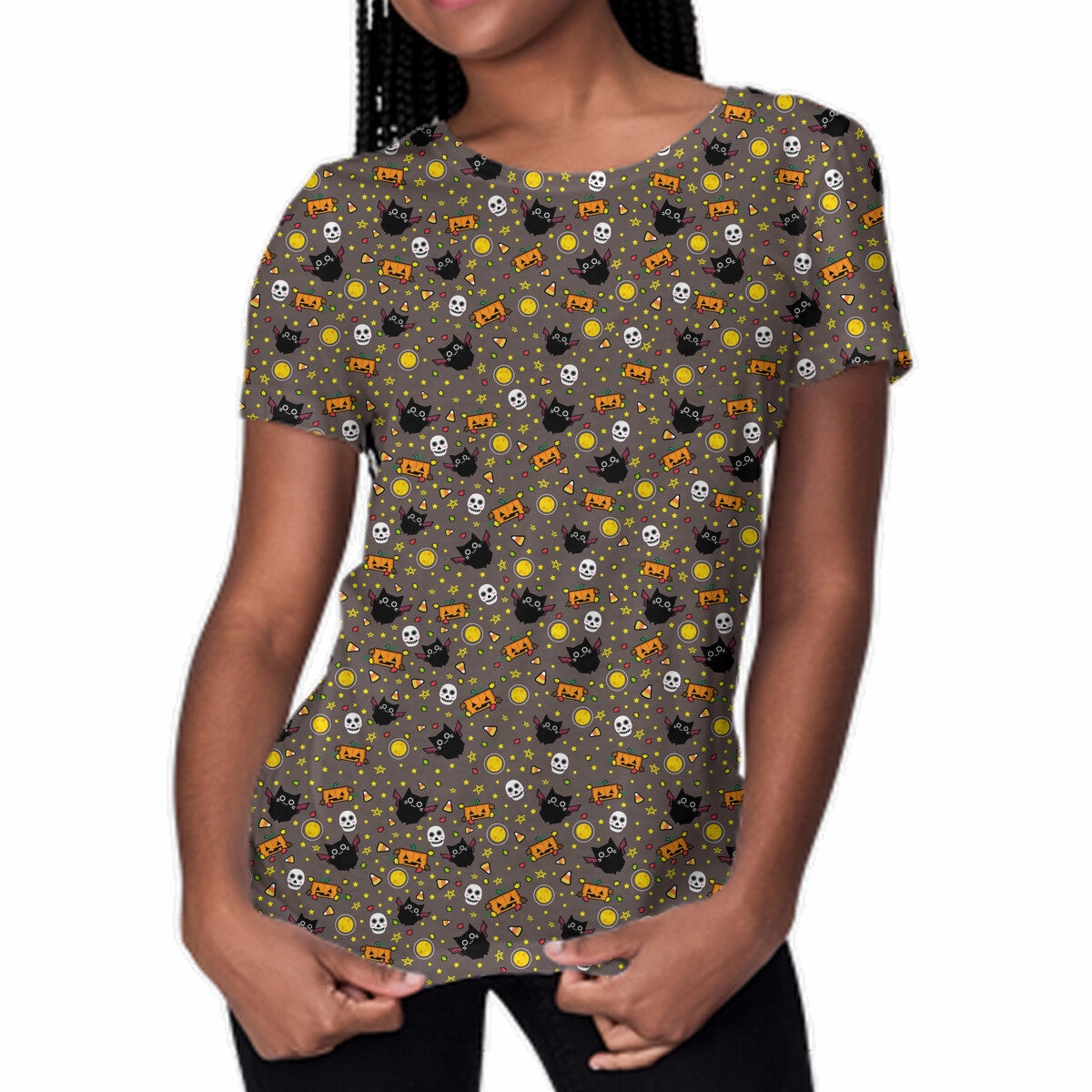 Scoop neck femininity Spooky Bat Dudes