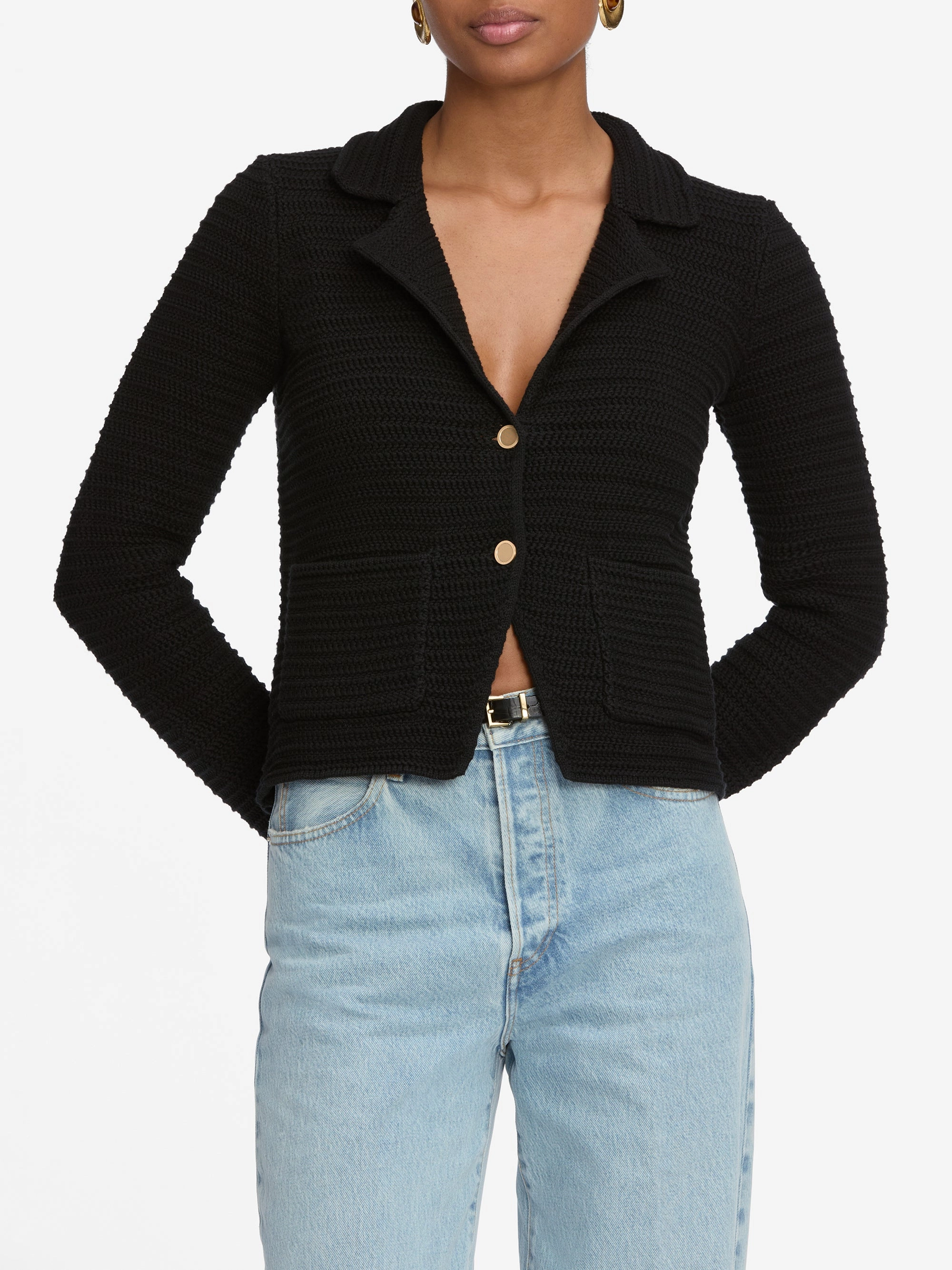 Breathable wear The Crochet Blazer -- Black