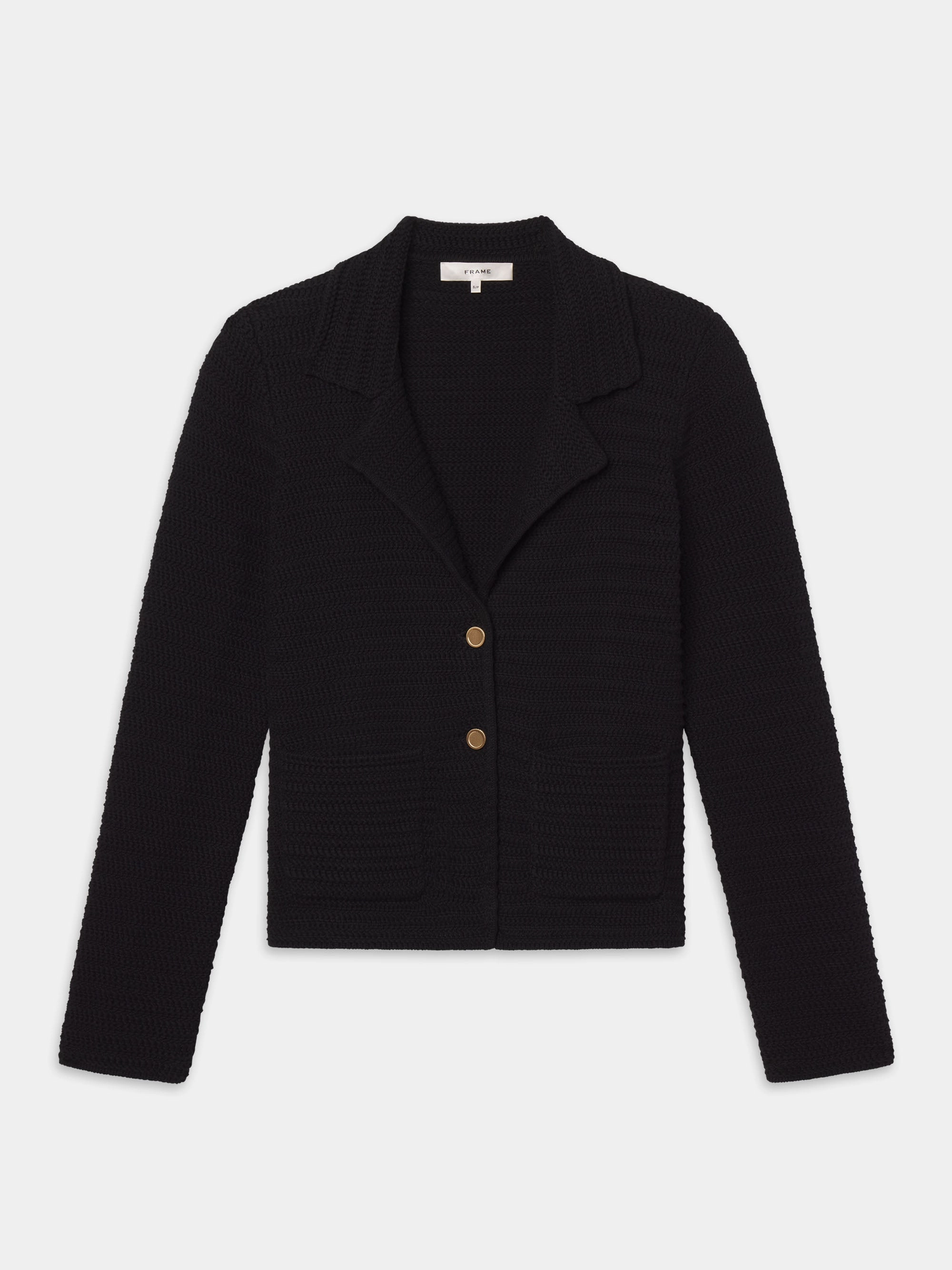 Knitted Layering The Crochet Blazer -- Black