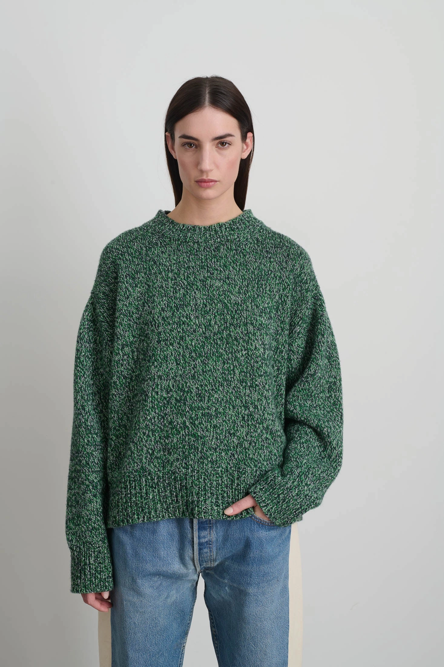 Low Maintenance Care Ultimate Warmth Lambswool Crew Kelly Twist