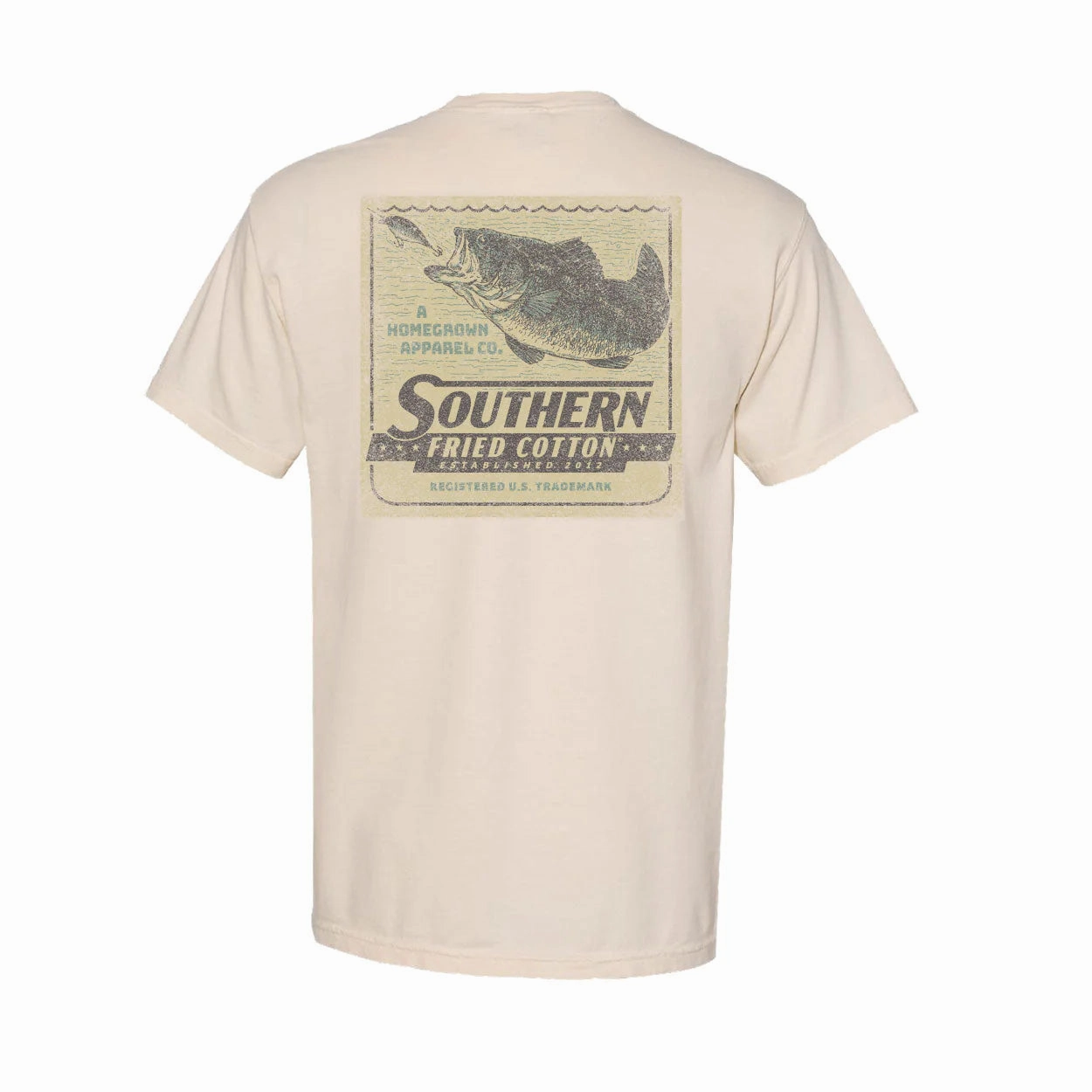Southern Fried Cotton Old School Bass Tee SlimFitDesign Quick Layer Fit