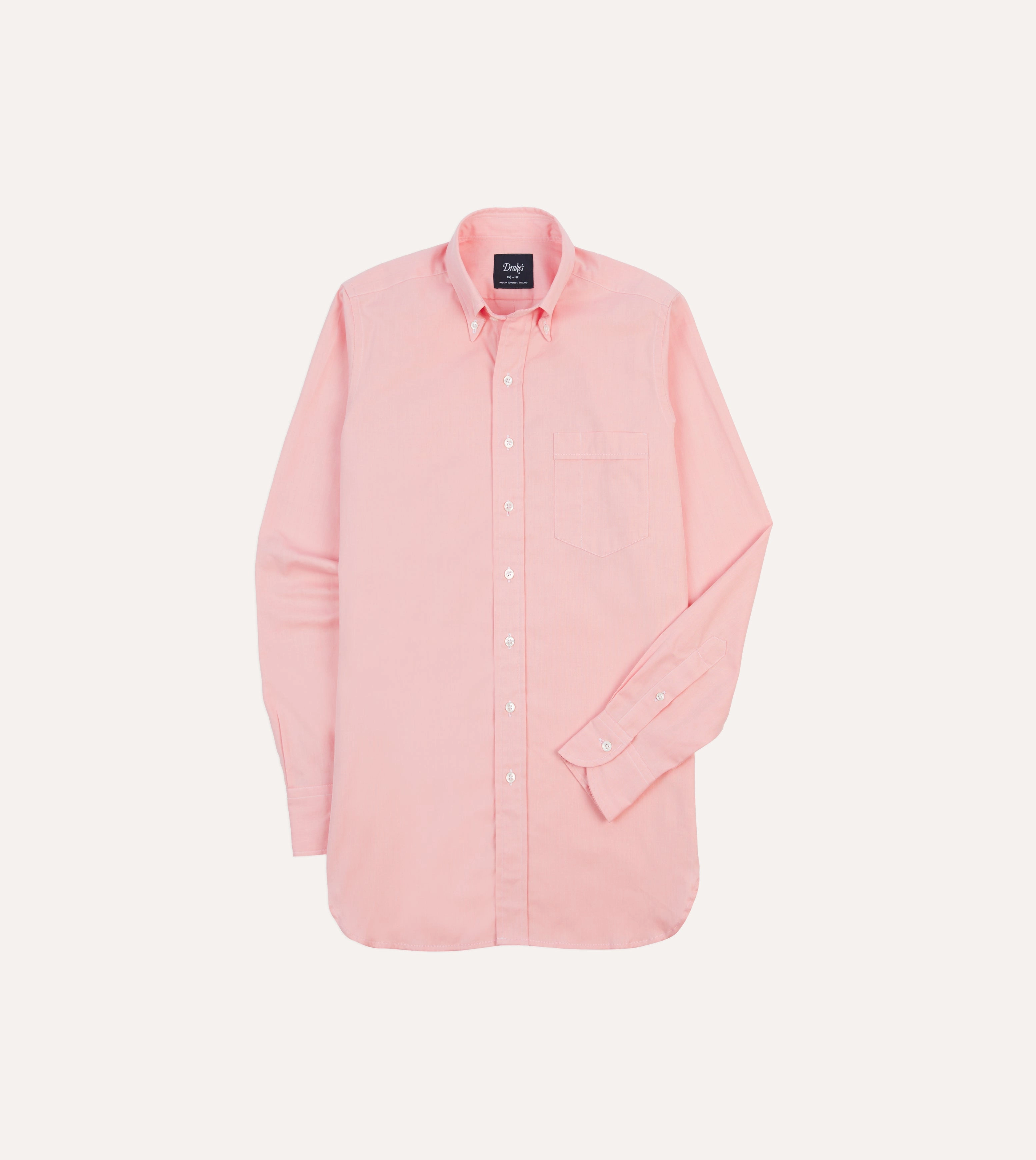 Pink Pinpoint Oxford Cotton Cloth Button-Down Shirt Fade Resistant Formula