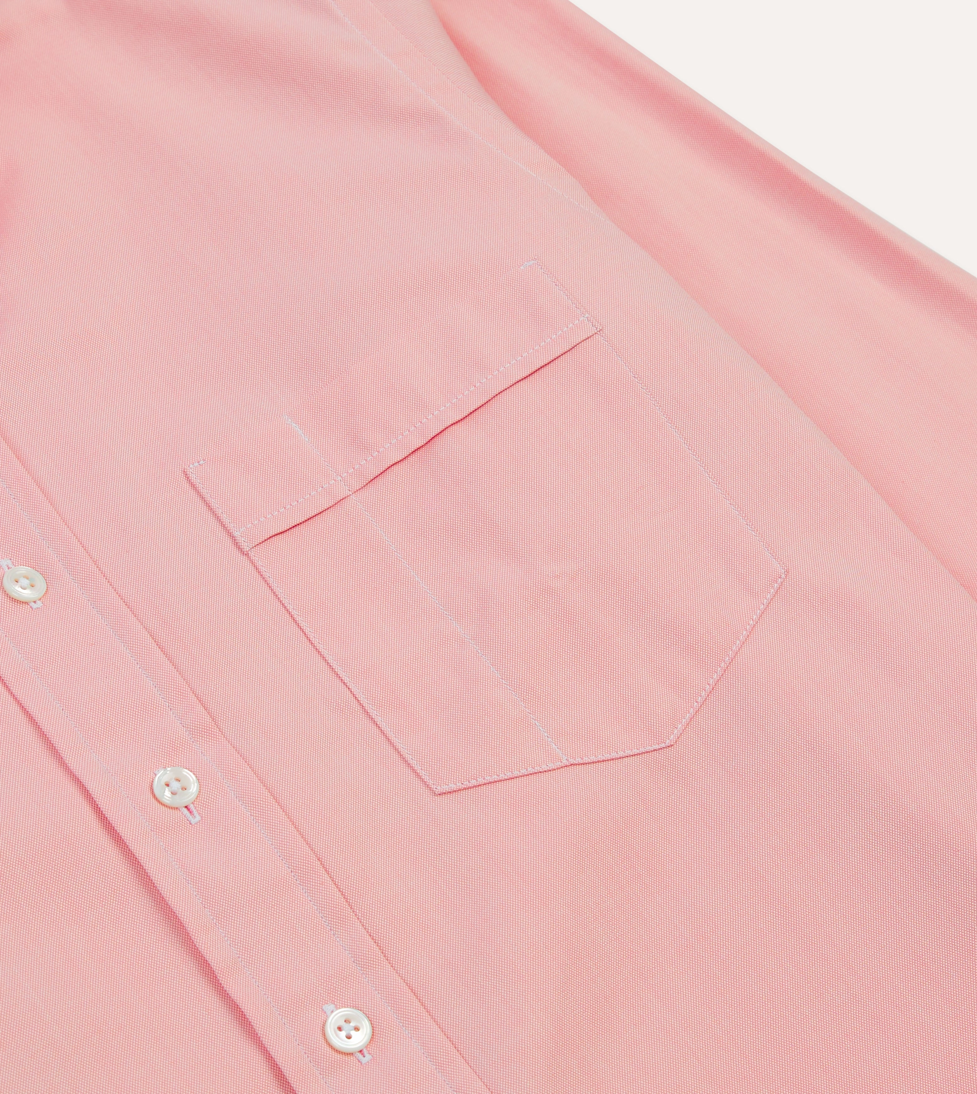 Pink Pinpoint Oxford Cotton Cloth Button-Down Shirt Tall Length