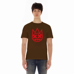 Cult's Red Shimuchan Short Sleeve Crew Neck Tee in Brown Best Seller Chic Vibes