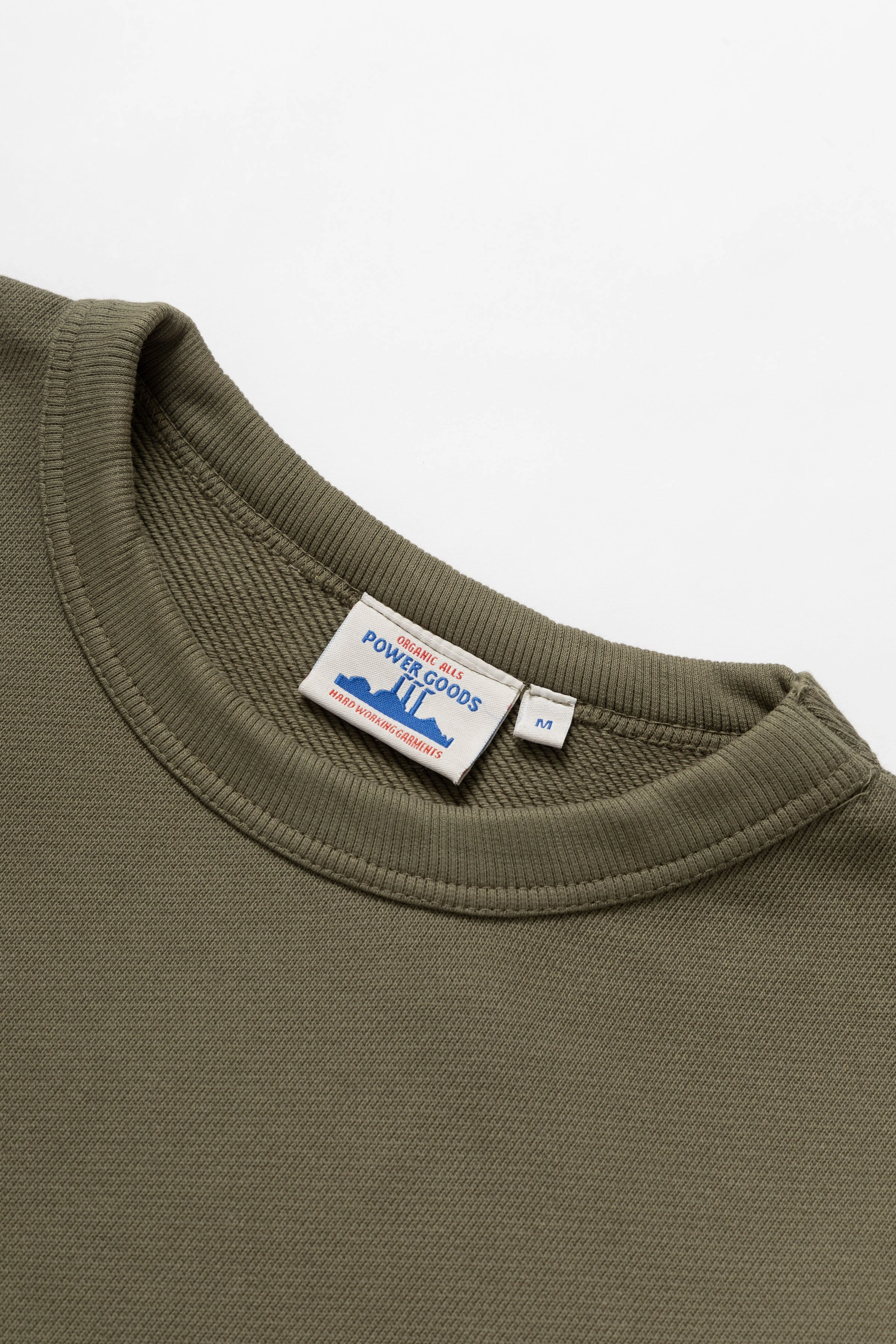 Power Goods - Loopback Crewneck - Olive Sophisticated Layers