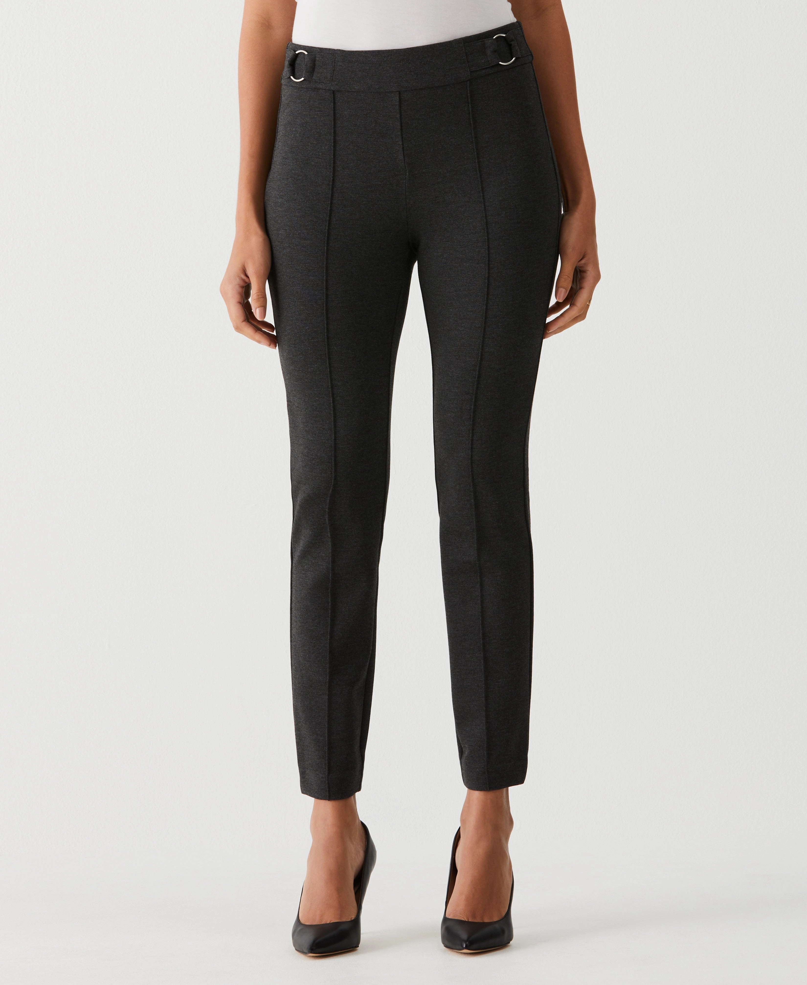 Effortless Fashion Slim Leg Ankle Pant with Hardware