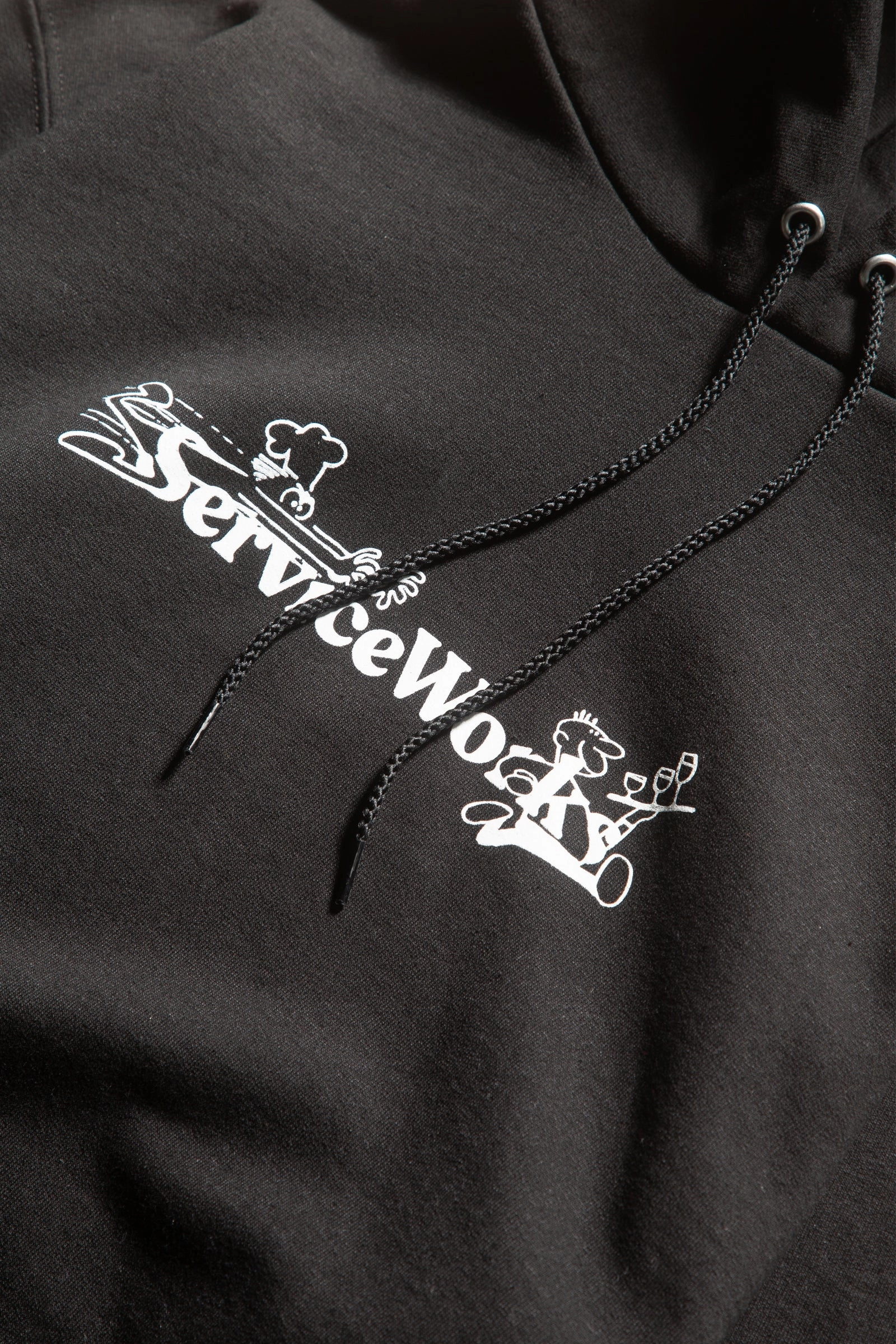 Service Works - Chase Hoodie - Black Stretch Fit Street Style