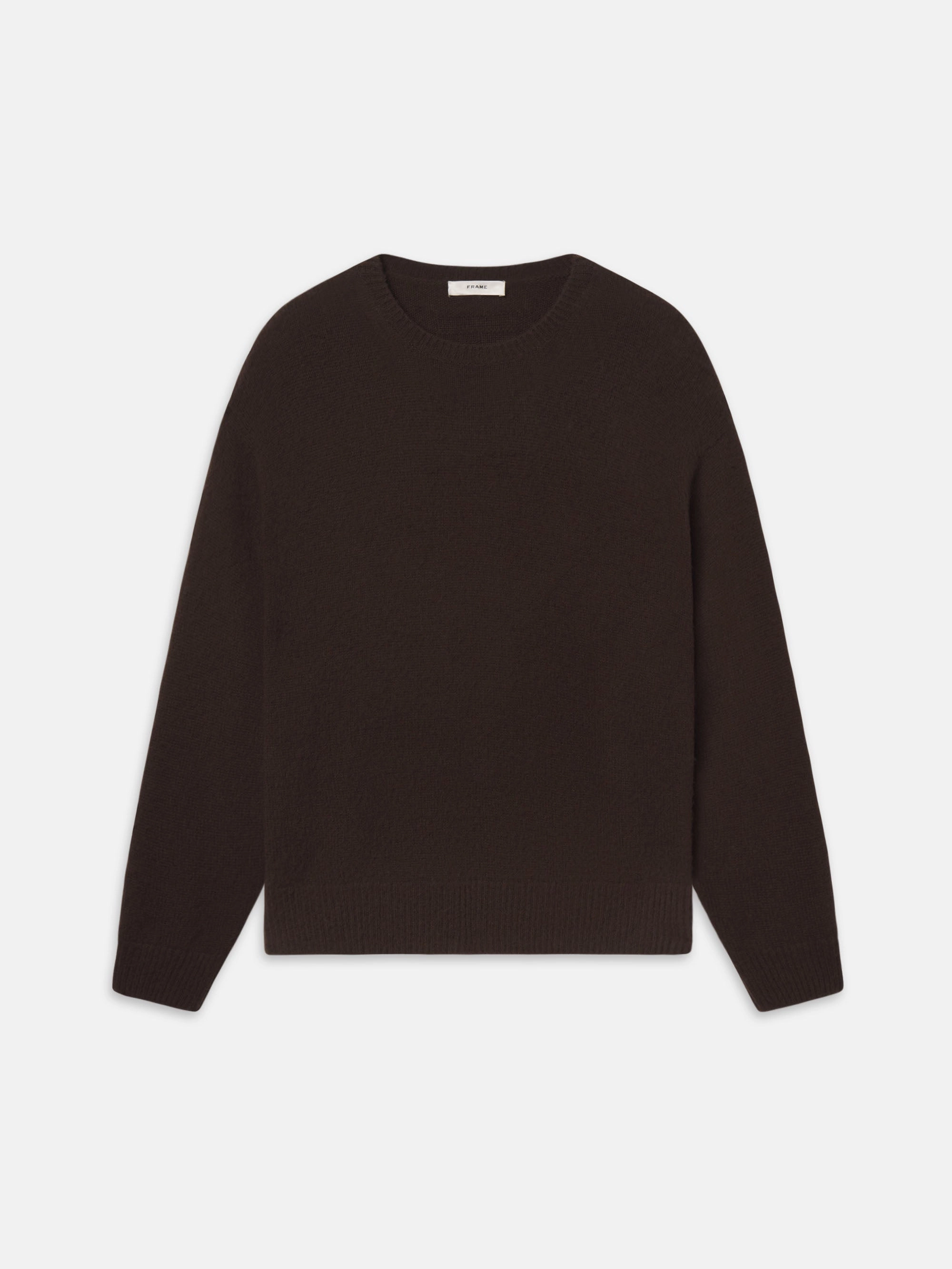 The Cashmere Brushed Sweater -- Coffee Soft Design casual knitwear