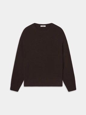 The Cashmere Brushed Sweater -- Coffee Soft Design casual knitwear