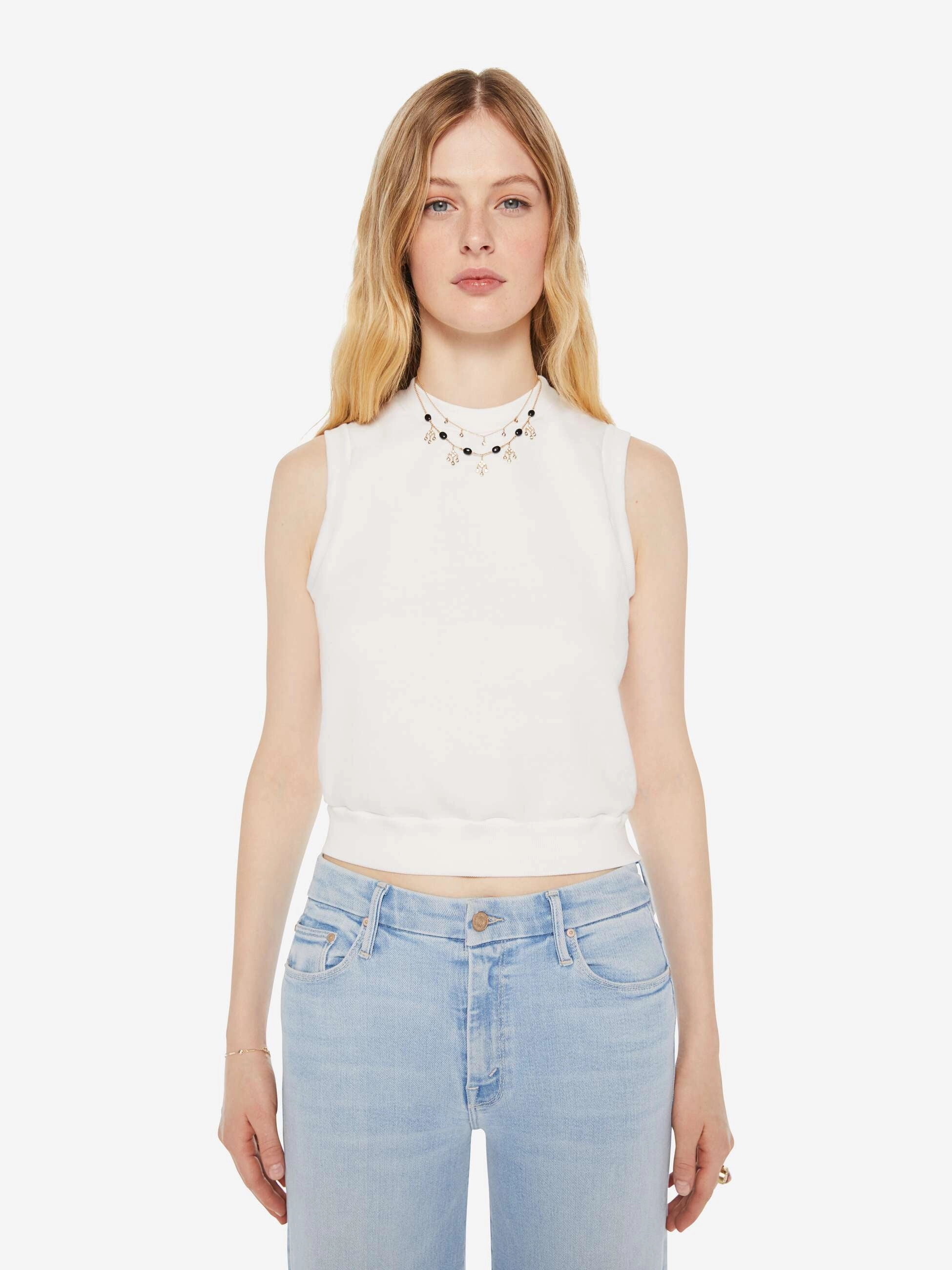 SPRWMN Shrunken Vest - White Trendy Feel