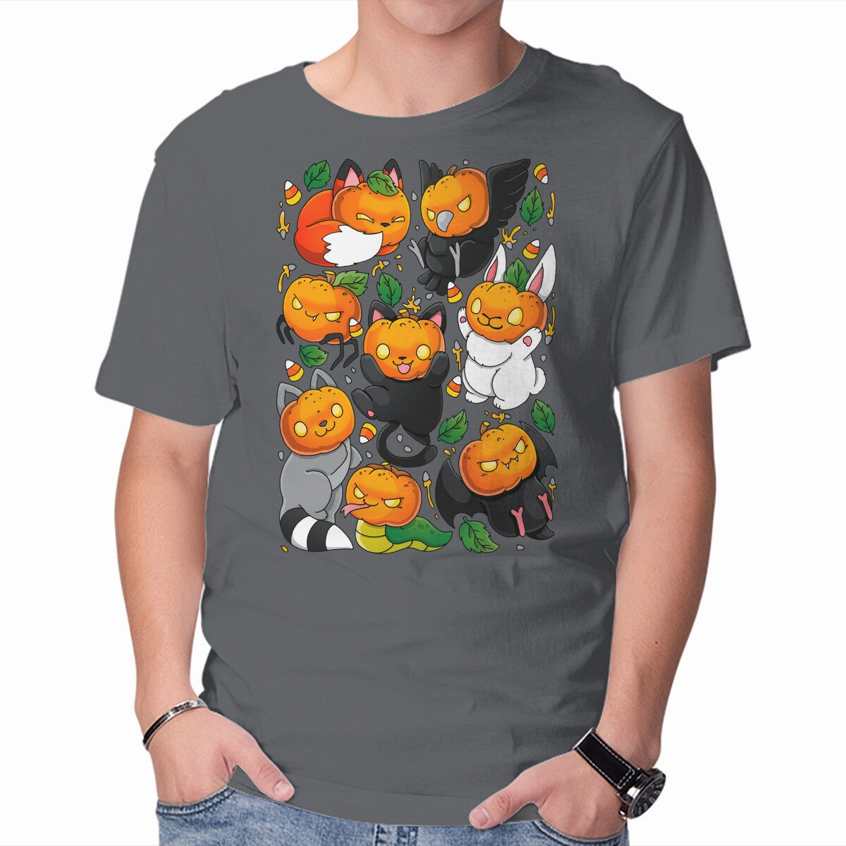 Breathable mesh panel Pumpkin Animals