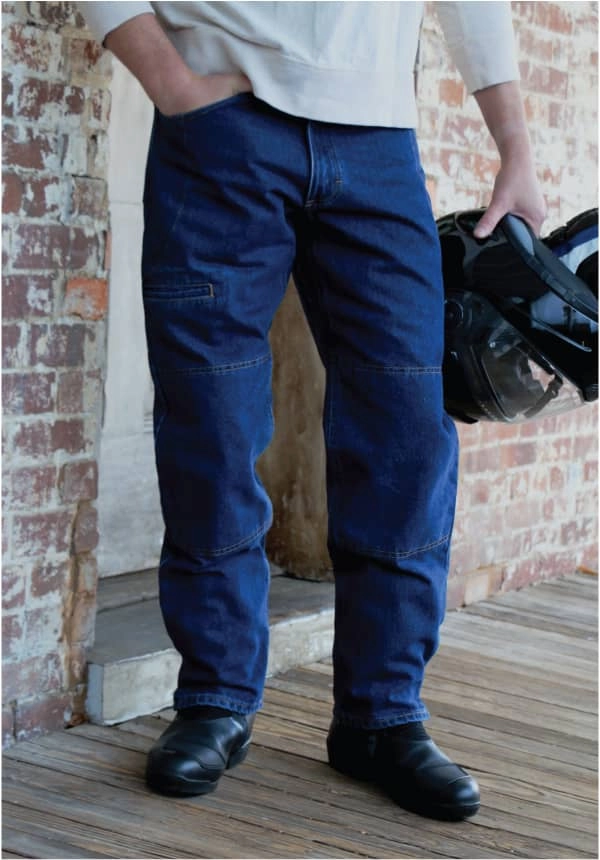 Quality Basic Defender? Motorcycle Jean - Dark Stonewash