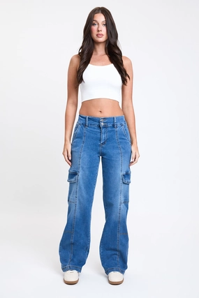 Women's Straight Cargo Jeans Quick Outfit