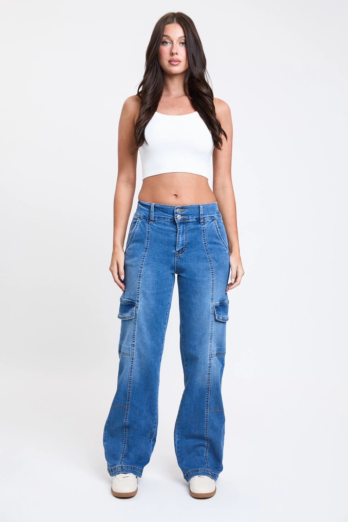 Women's Straight Cargo Jeans Quick Outfit