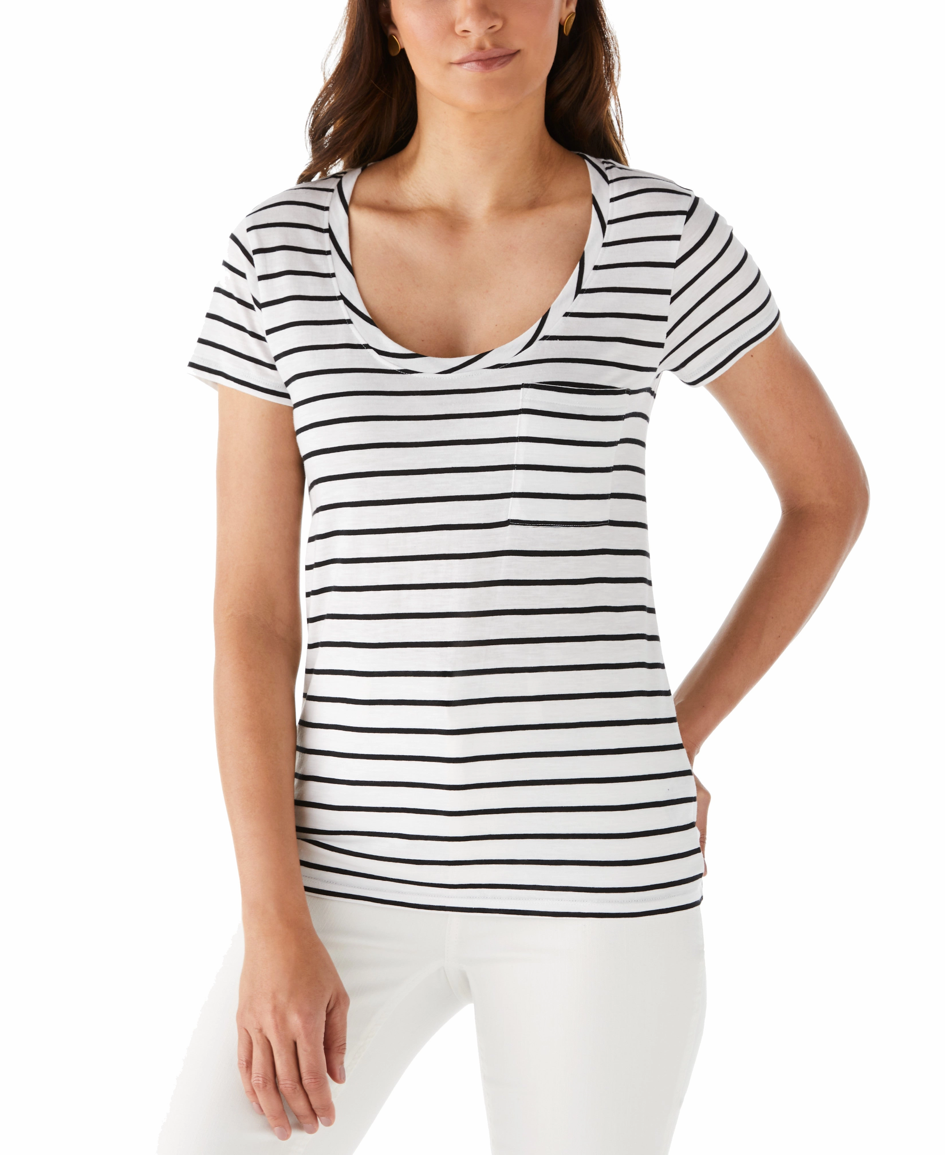 Eco Conscious Packaging Stripe Slub Tee