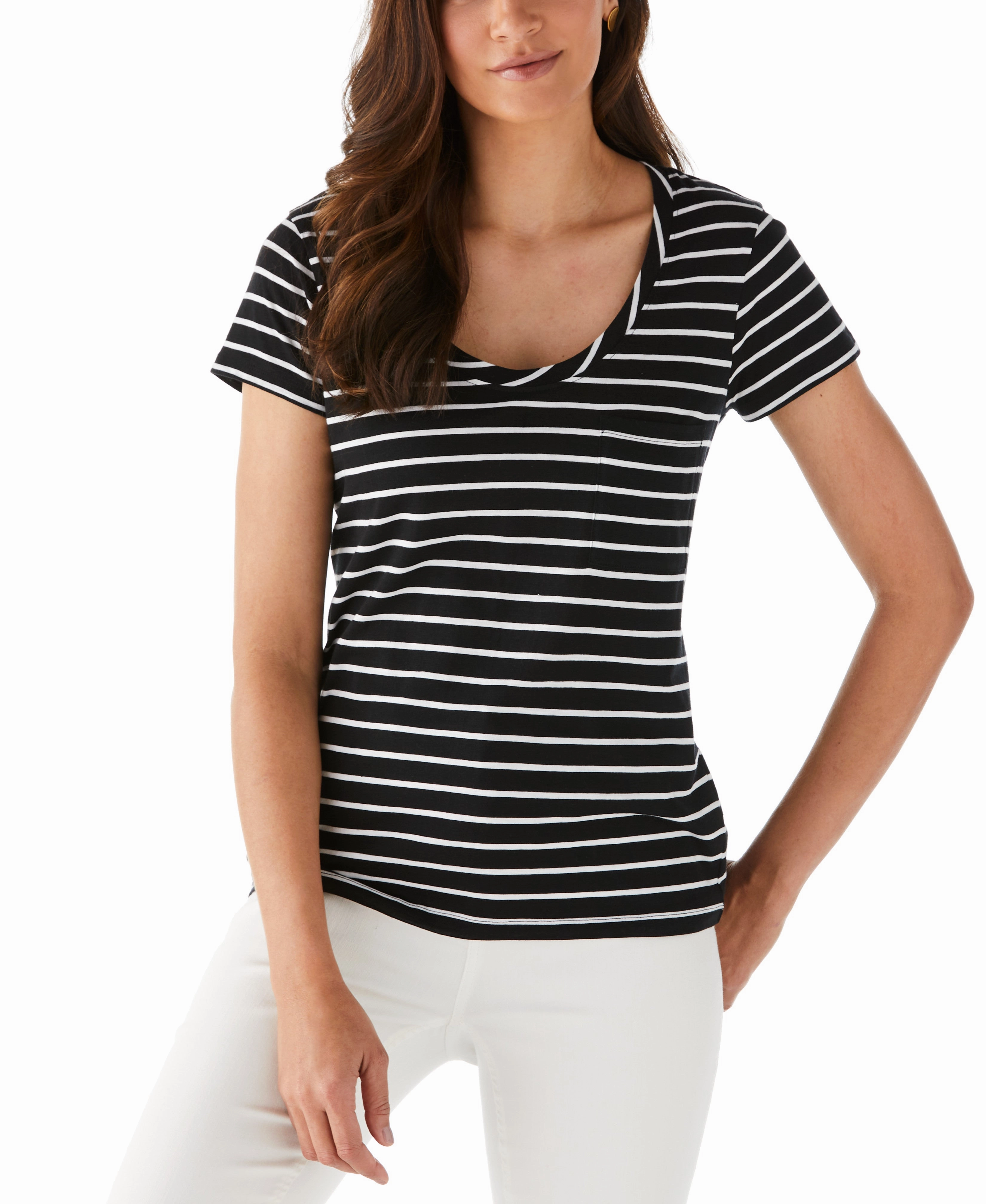 Stripe Slub Tee Sophisticated Style