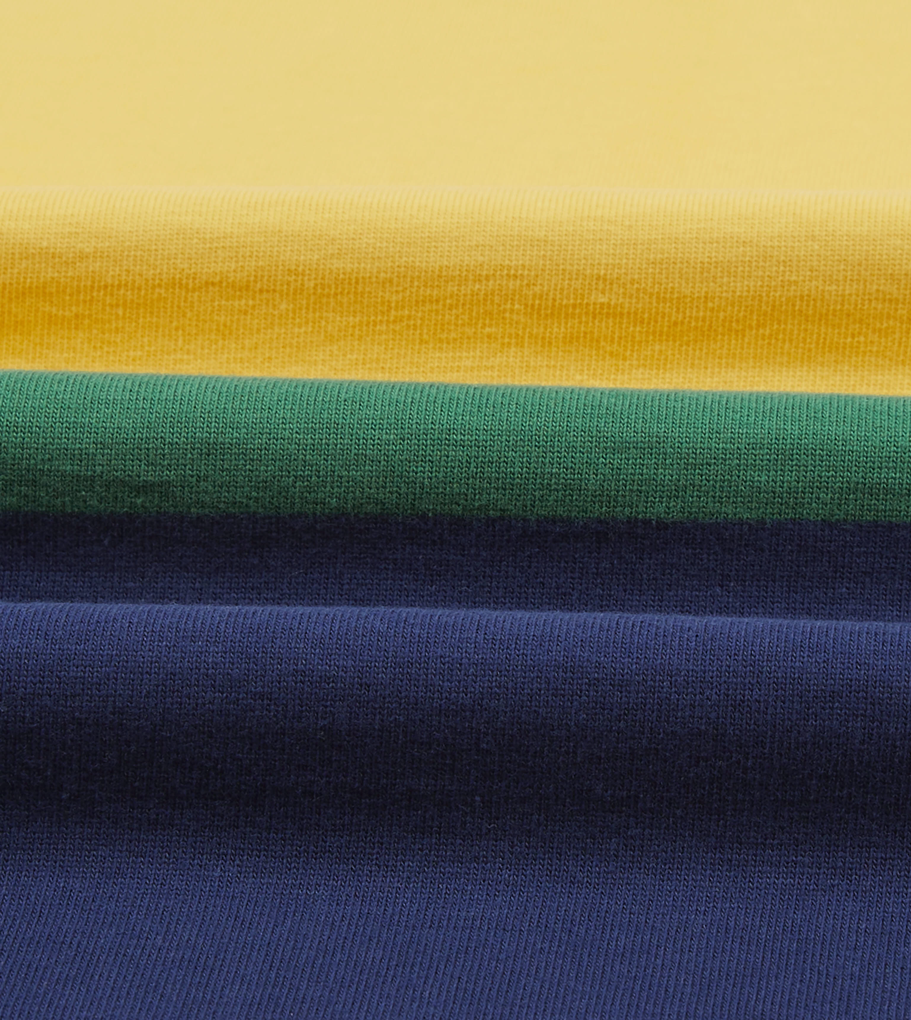 Pink, Green, Yellow and Navy Multi Stripe Cotton Rugby Shirt Comfy Fit