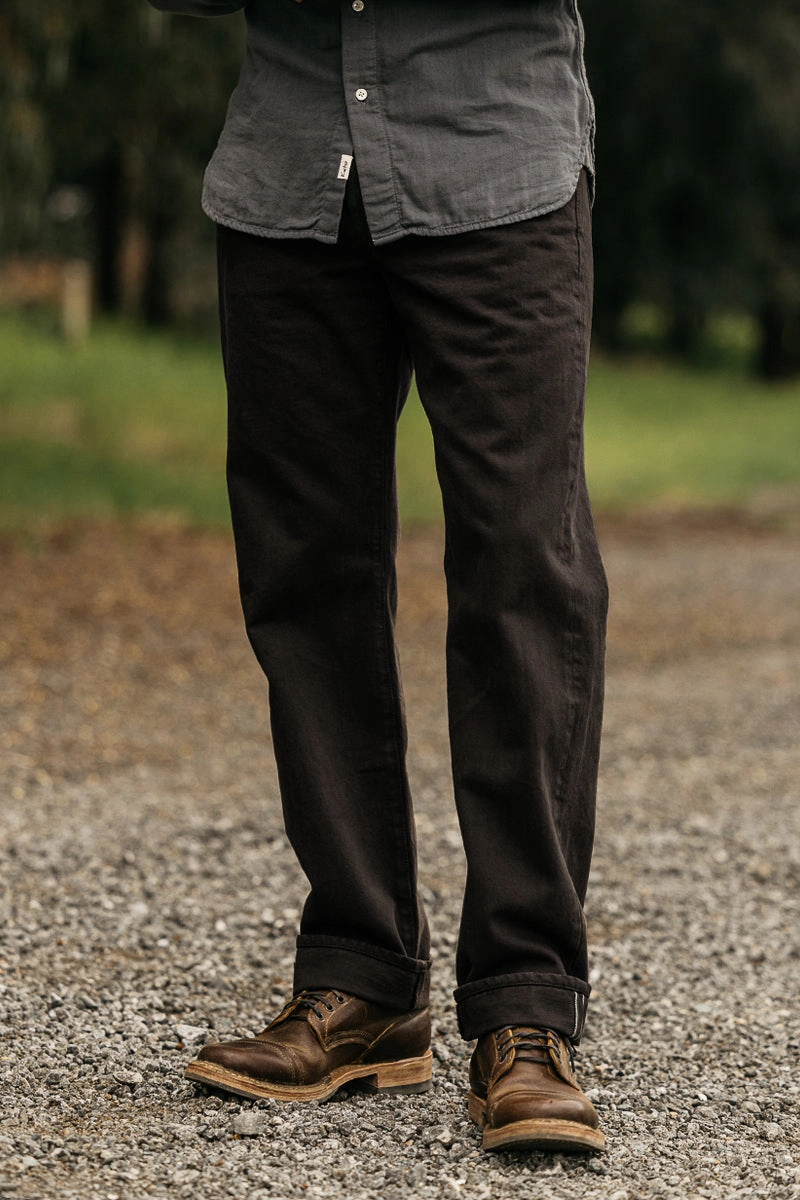 No Gap Waist The Barrel Classic Straight Natural Slub - Carob 14oz Selvedge