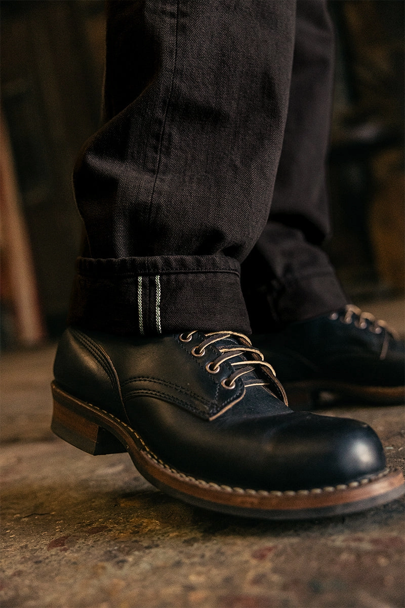 The Barrel Classic Straight Natural Slub - Carob 14oz Selvedge Lockstitch Construction