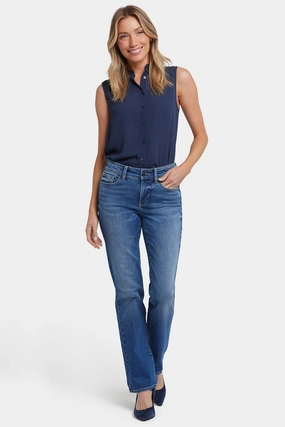 Relaxed Fit Design Marilyn Straight Jeans In Long Inseam - Picasso Lake