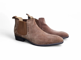 Low Profile Functional Minimalist Suede Ankle Chelsea Boot