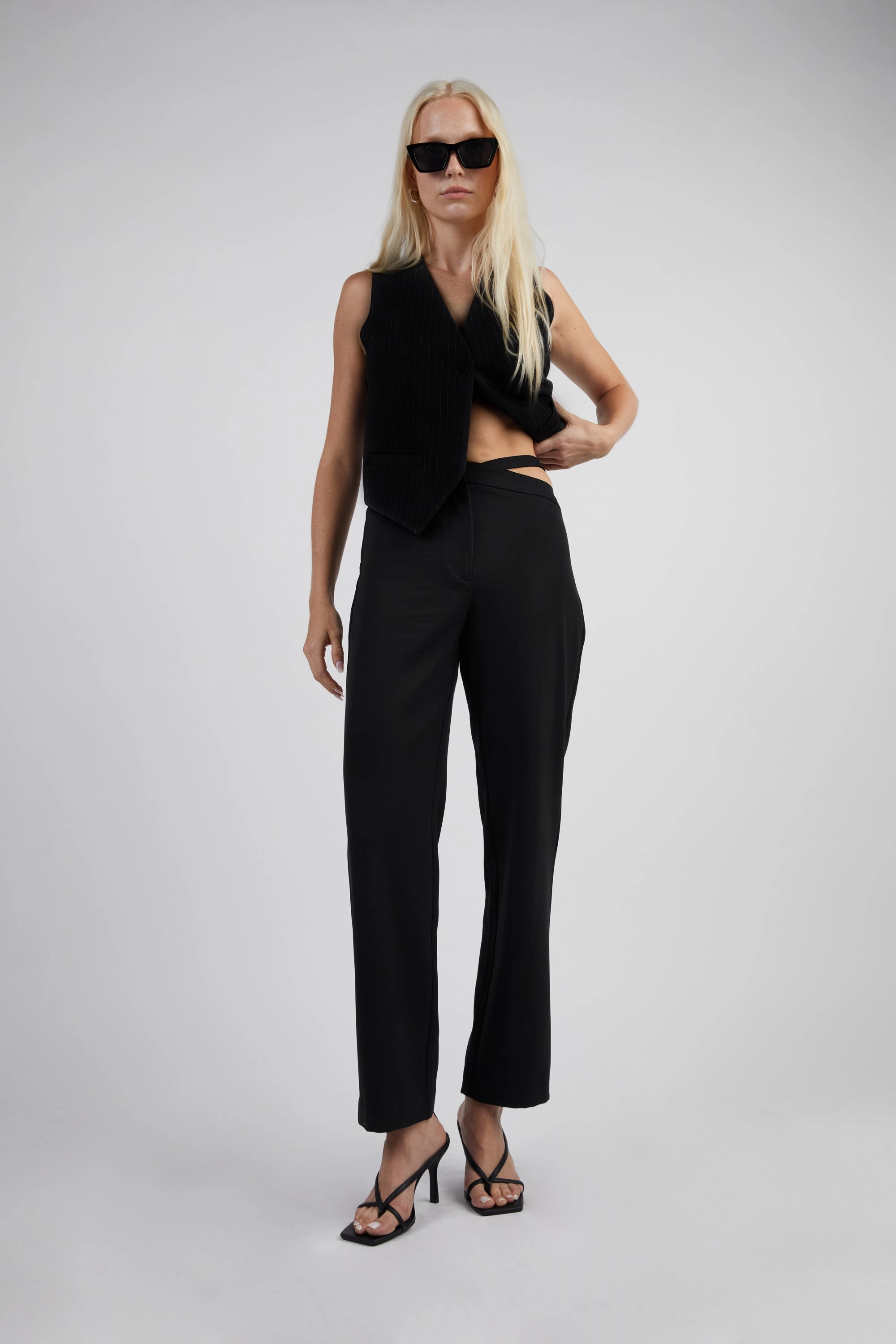 Flexible Ankle Cuffs ASYMMETRIC WAIST PANT