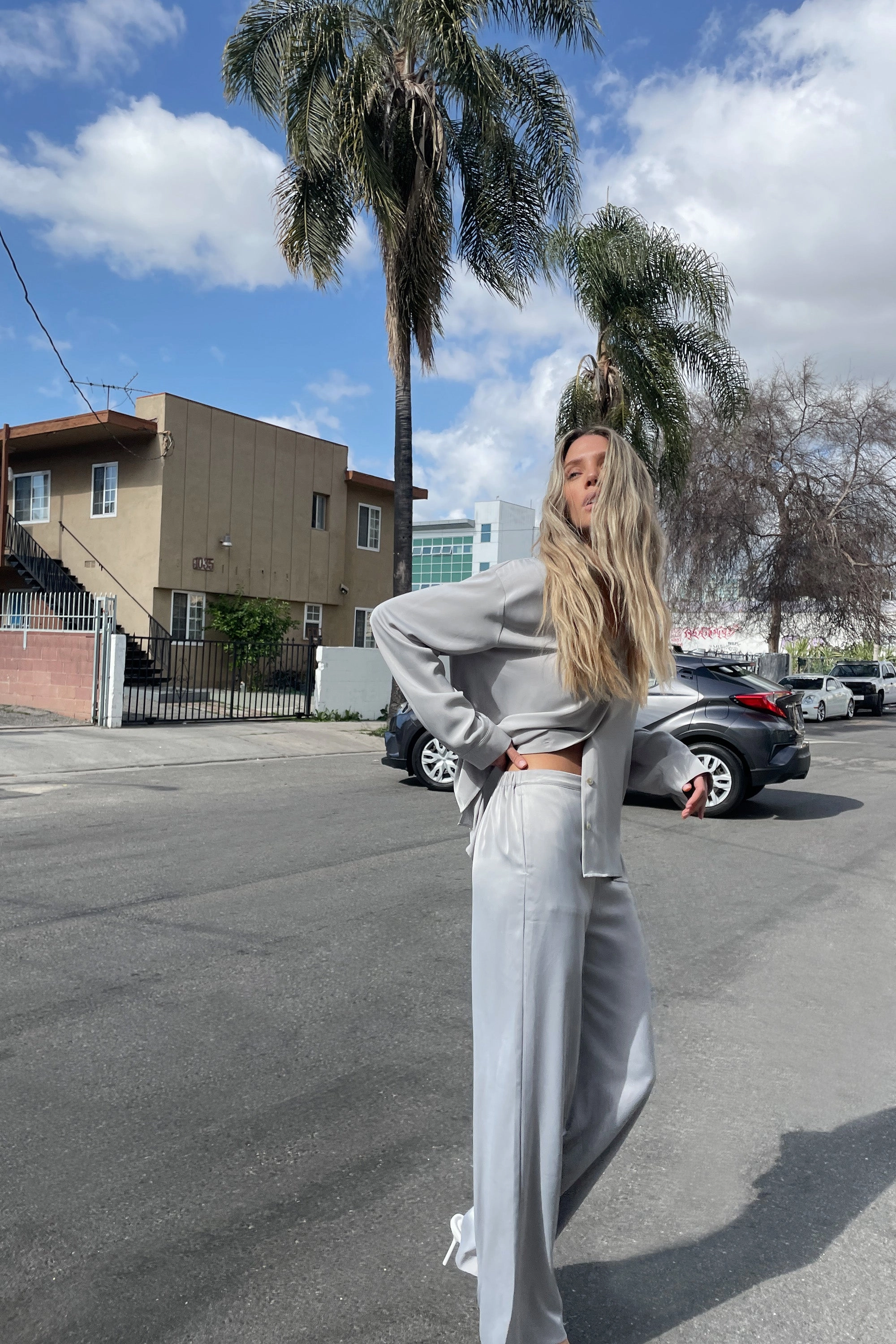 STRAIGHT SATIN PANT Anti Snag Fabric SoftTouchFinish