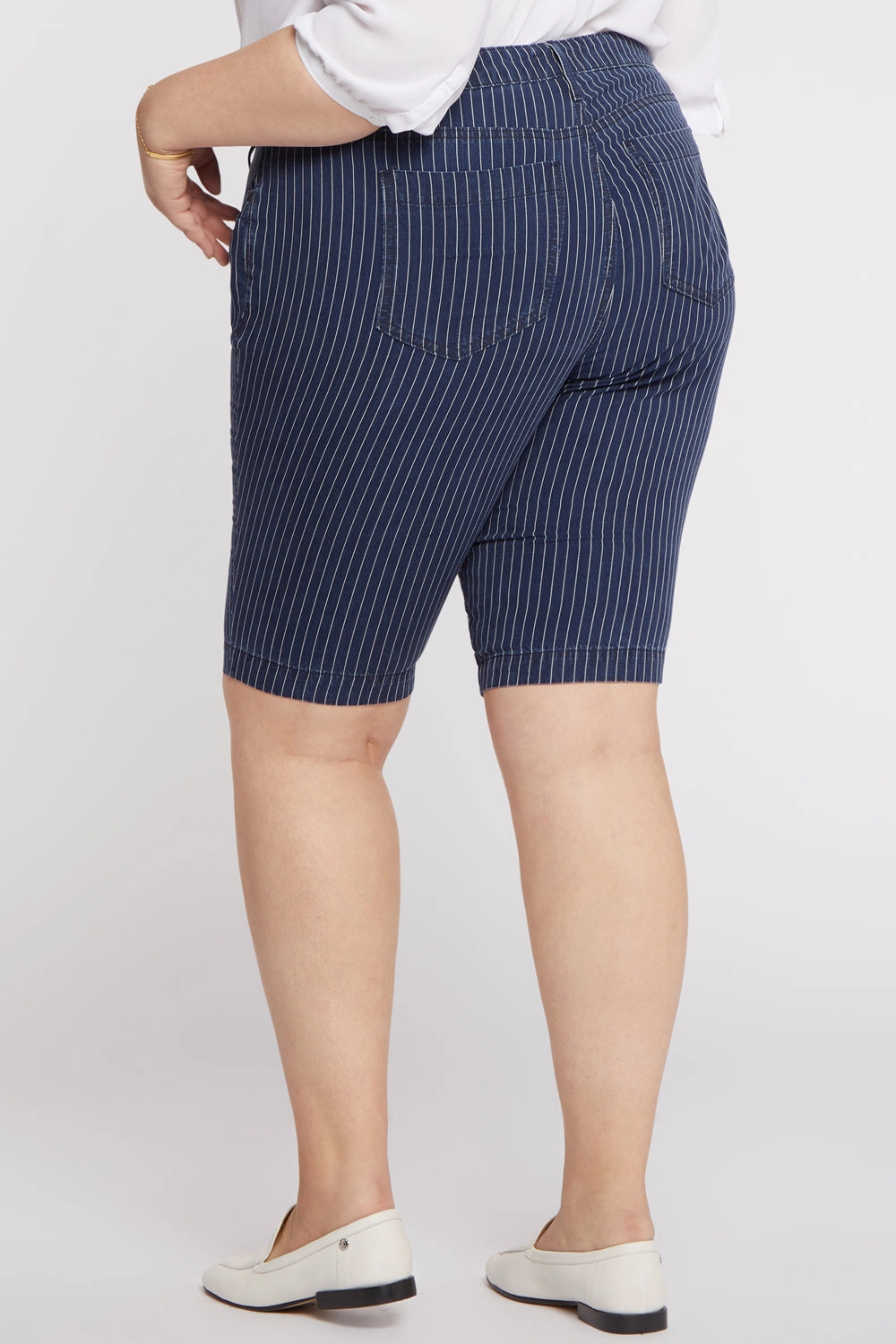 Tailored Bermuda Shorts in Plus Size - Dark Enzyme Neat Look Quick Layer Fit