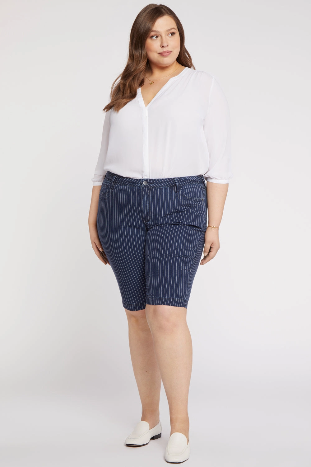 Slim Stretch hoodie Tailored Bermuda Shorts in Plus Size - Dark Enzyme