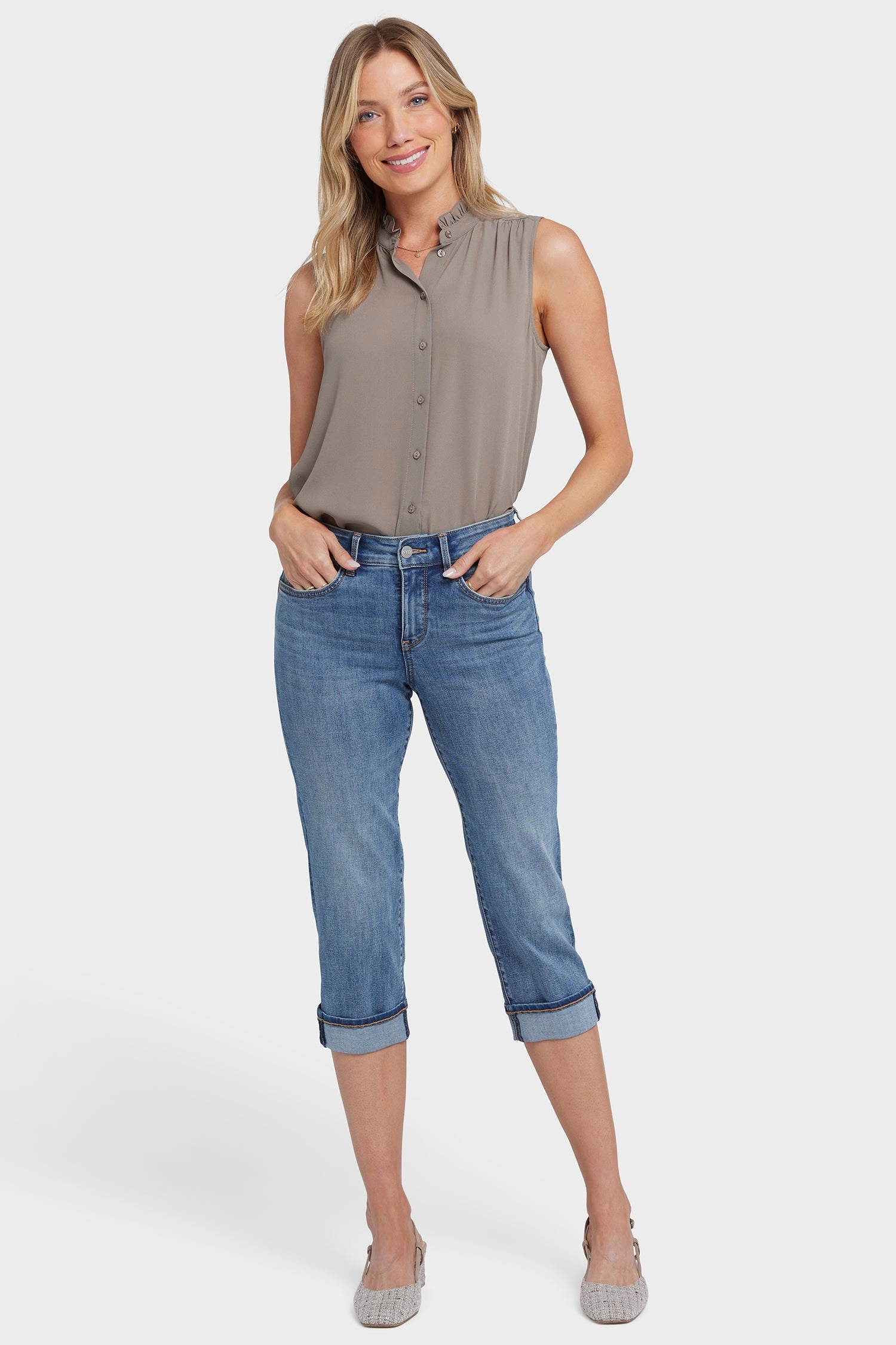 Marilyn Straight Crop Jeans In Petite - Majorca Bay Cool Outfitters