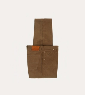 Tan Japanese Selvedge Needlecord Five-Pocket Trousers Packable Fit