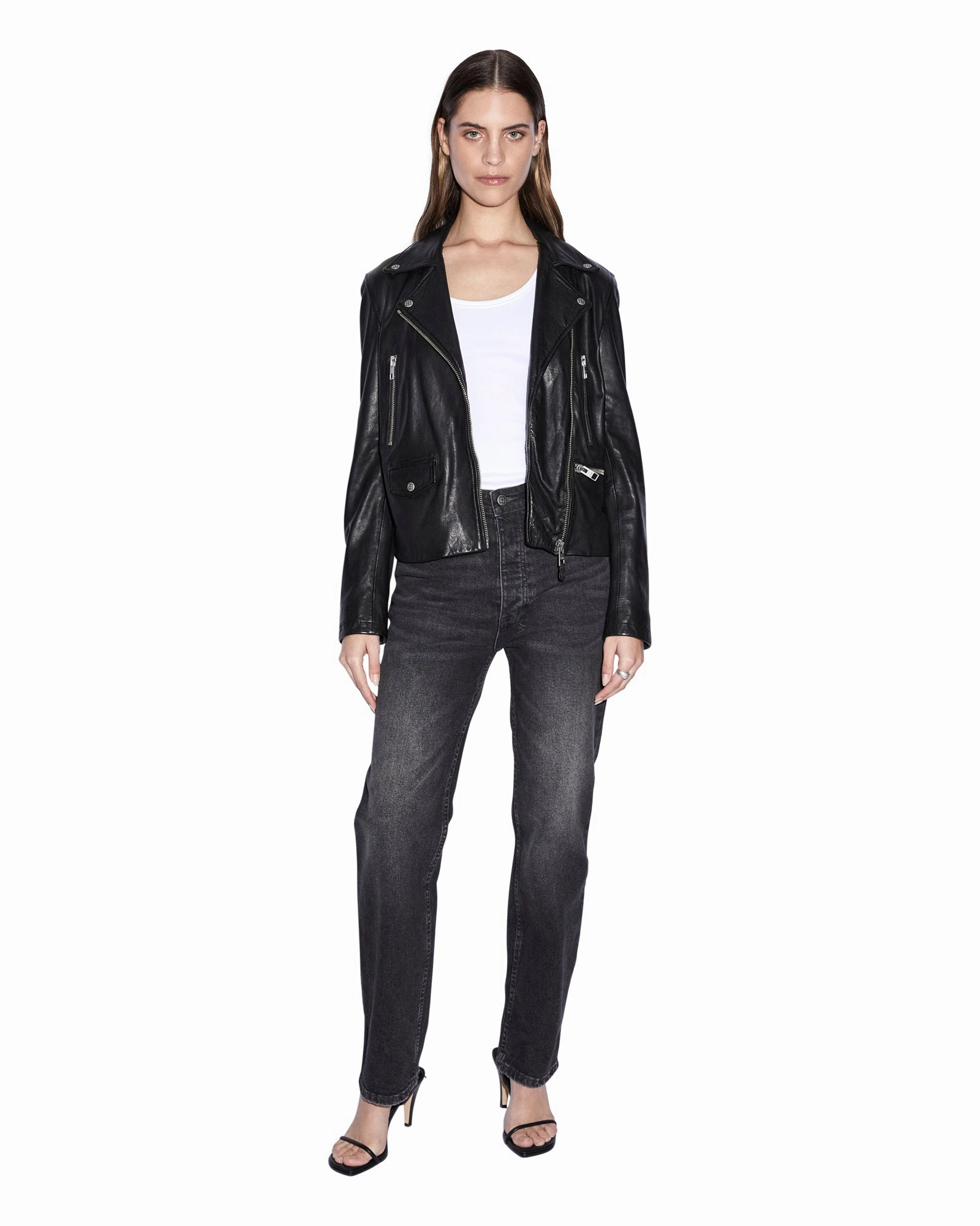 Windproof Technology AMPLIFY LEATHER JACKET BLACK