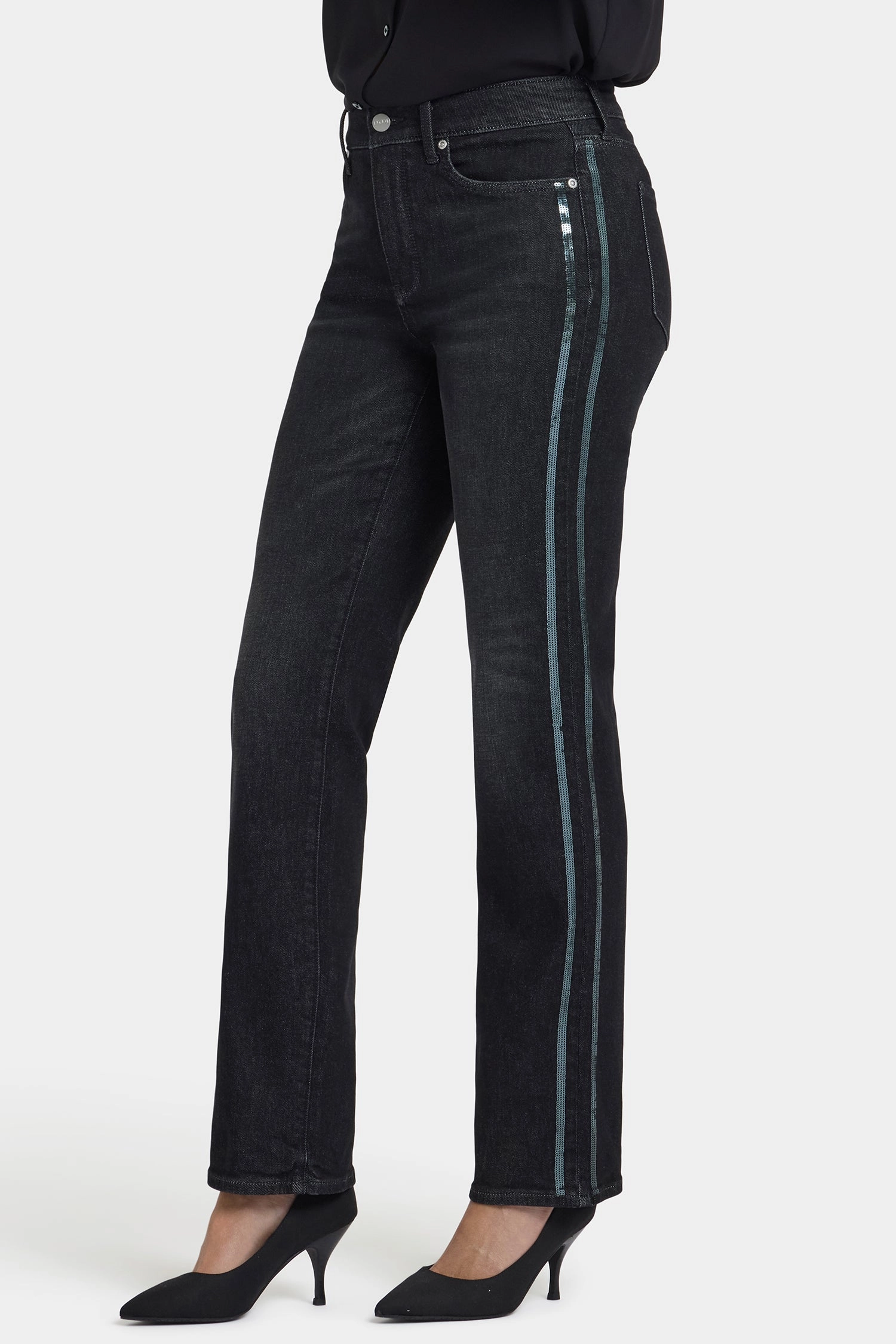 Marilyn Straight Jeans - French Nightfall Sleek Waist Design