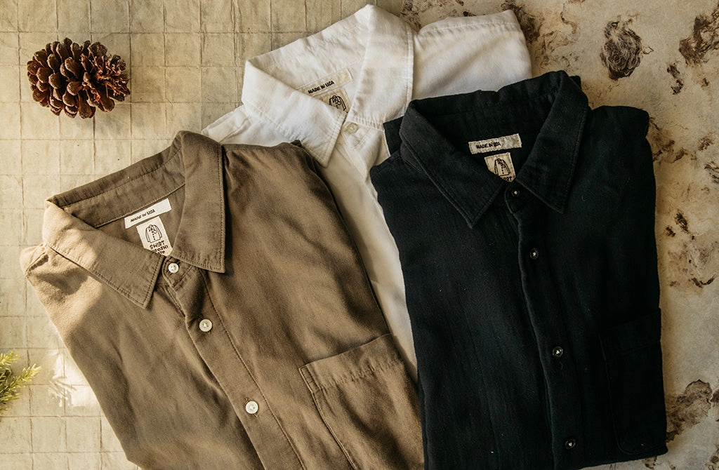 The Ripper Double Gauze Organic Cotton Shirt - Black Casual Look